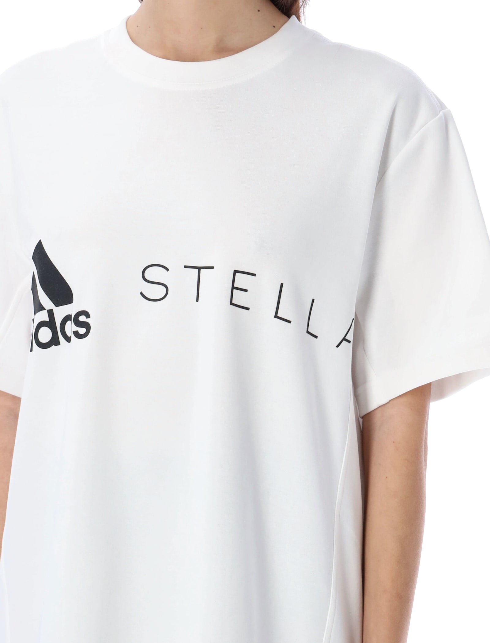Shop Adidas By Stella Mccartney Logo T-shirt In Bianco