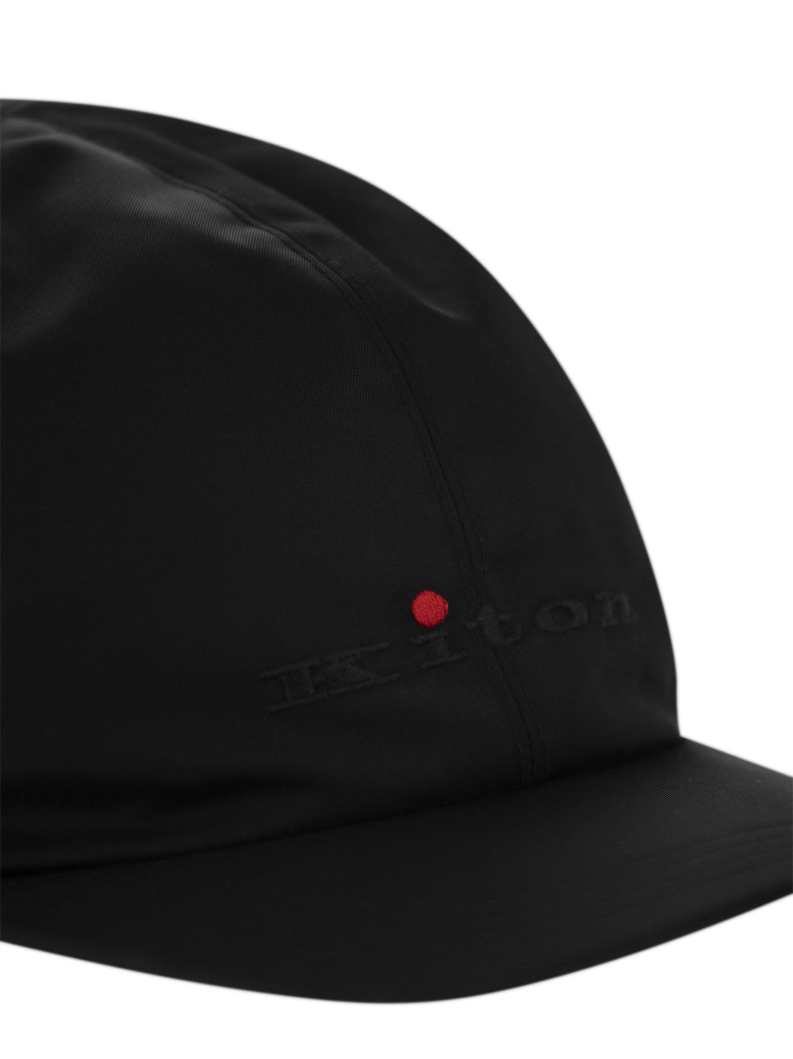 Kiton Man Hat Midnight Blue Size Onesize Cashmere In Black