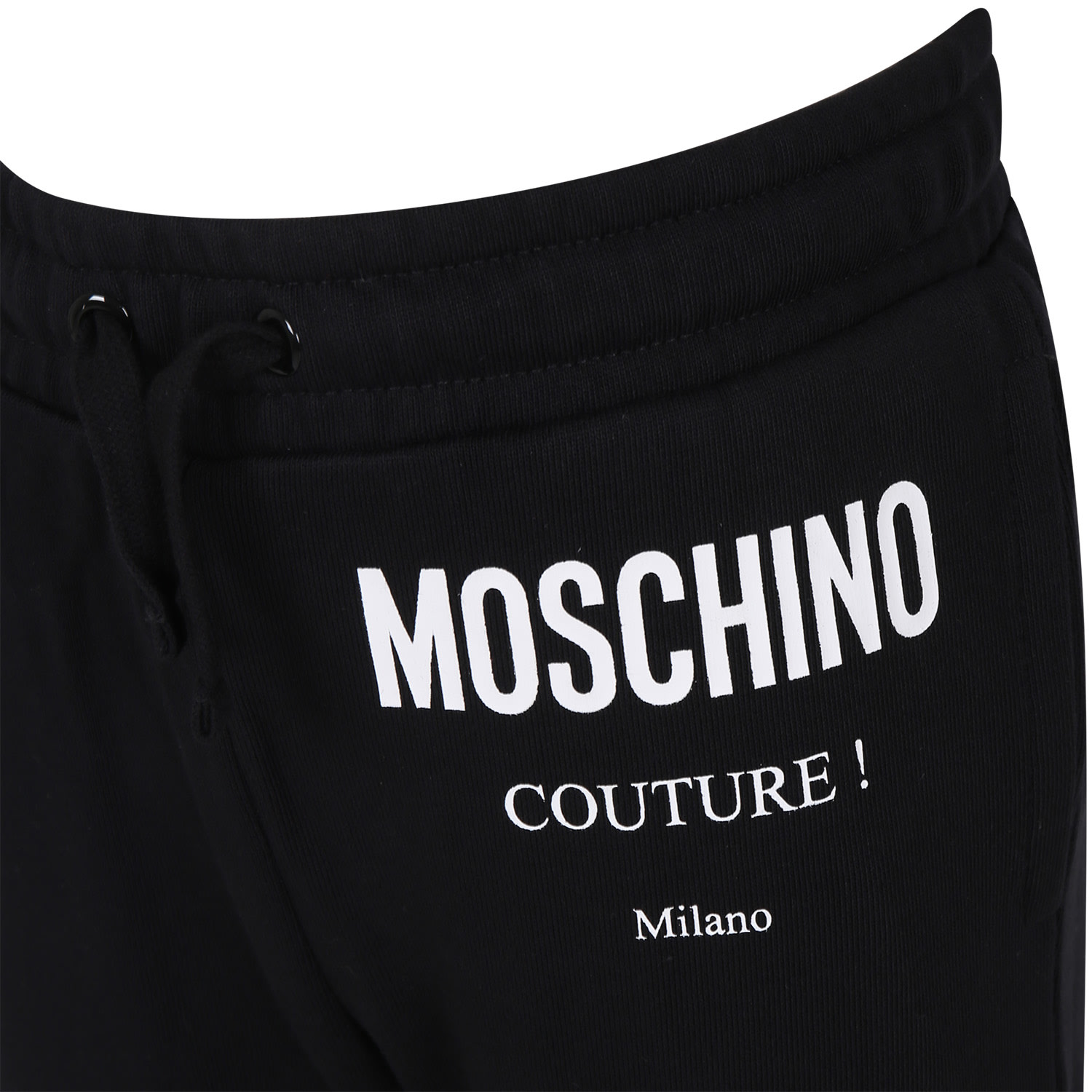 Shop Moschino Black Trousers For Boy With Logo
