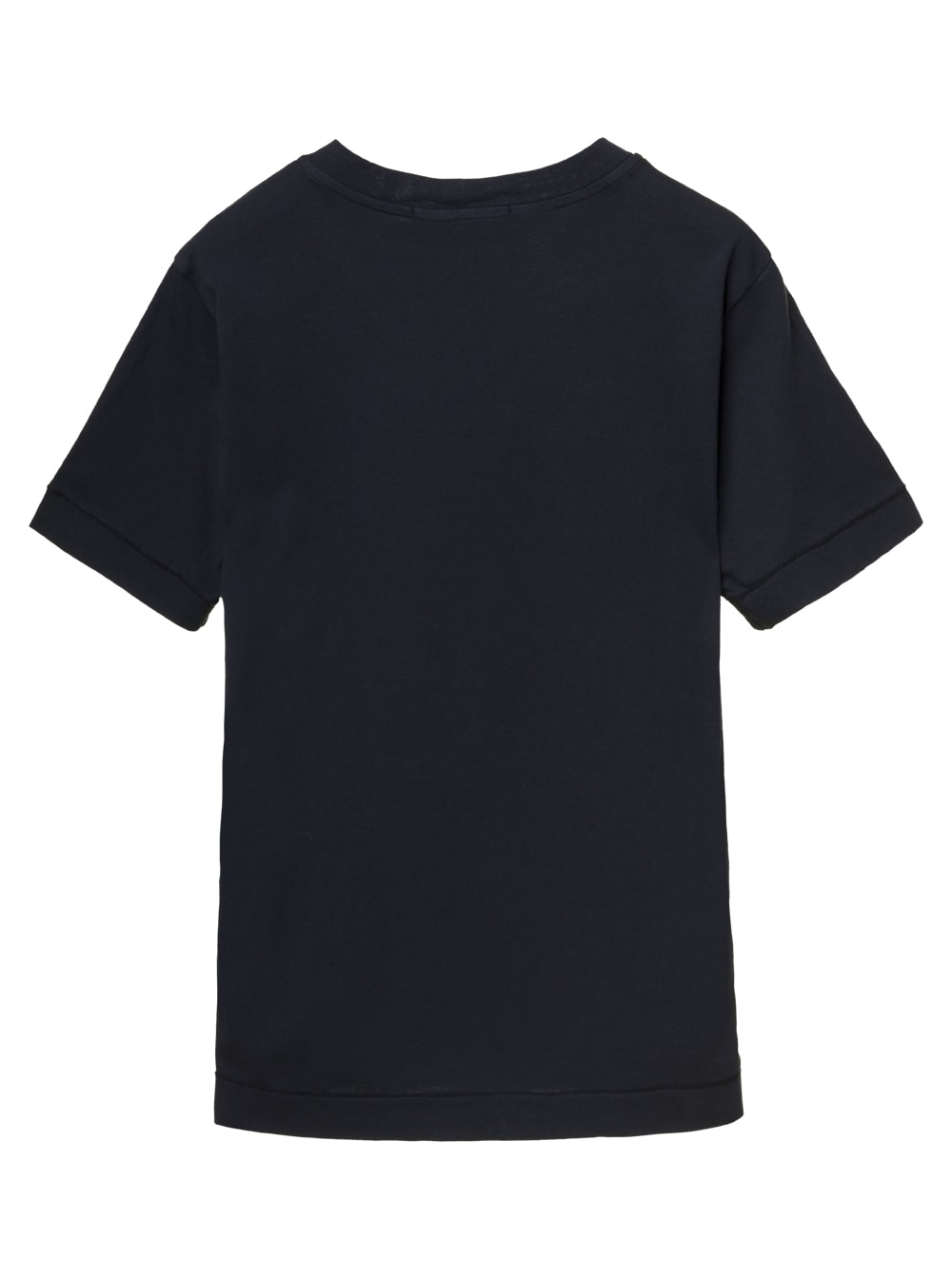 Shop Stone Island Junior Blue Crewneck T-shirt With Patch Logo And Pocket In Cotton Boy