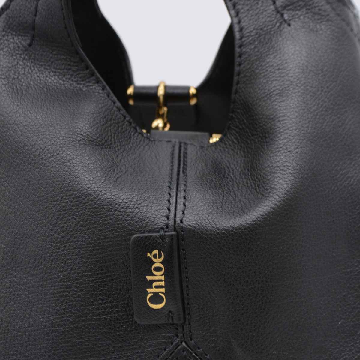 Chloé Balloon Small Grained Leather Bag In Black