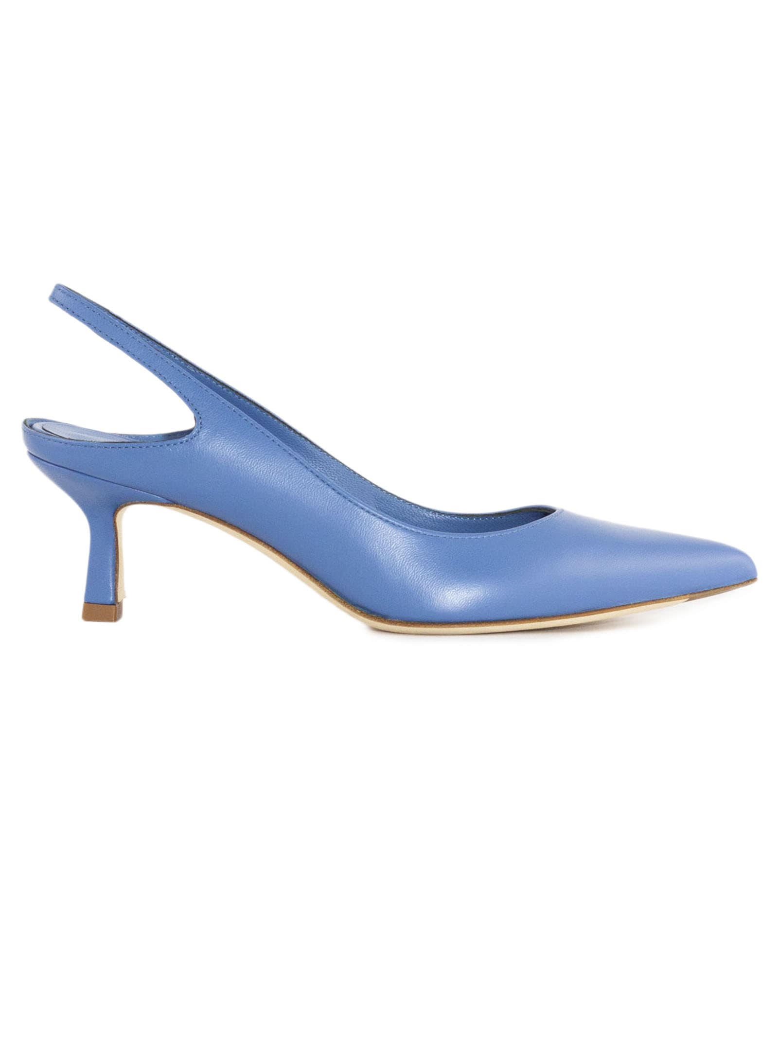 Roser Blue Leather Pumps