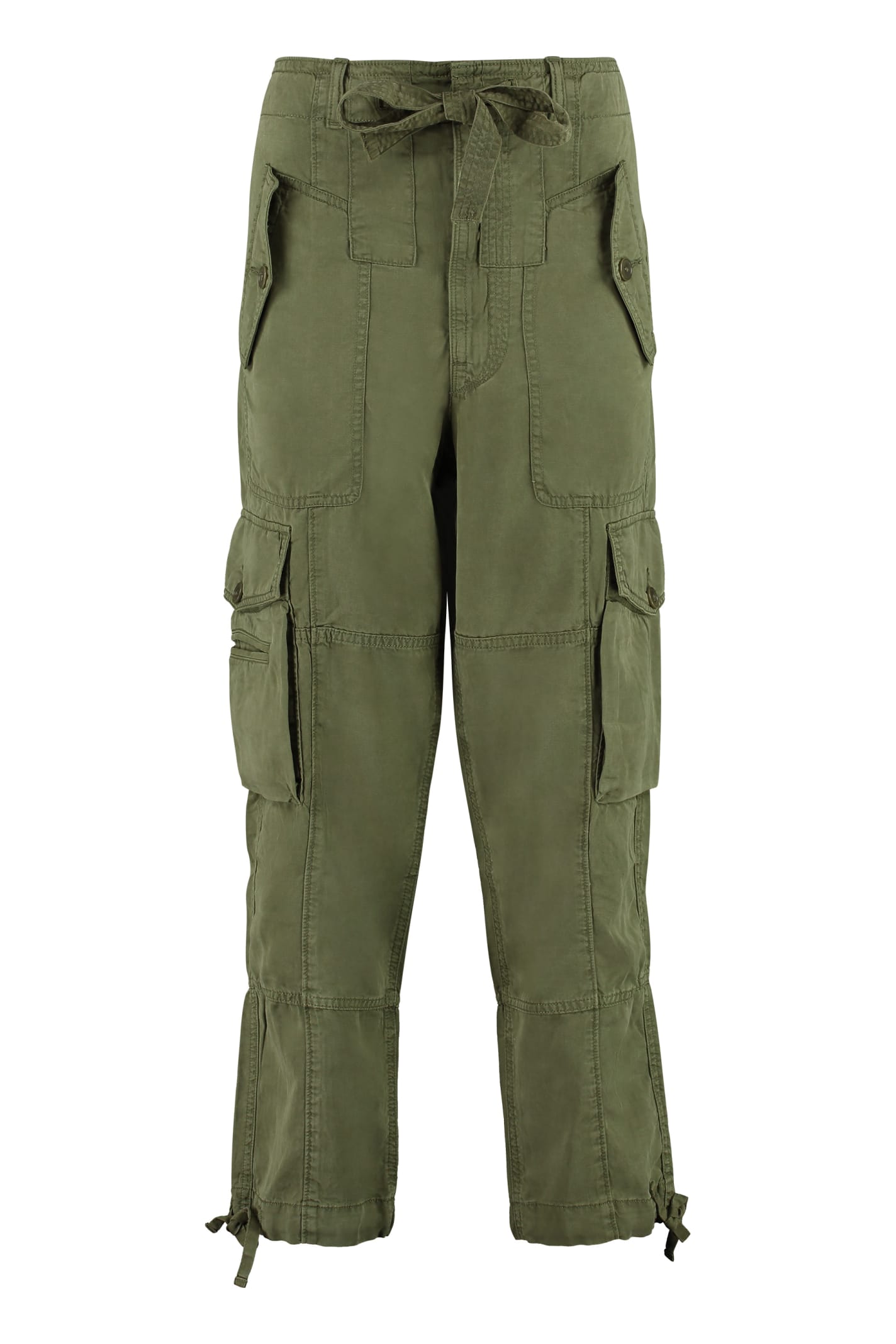 Shop Polo Ralph Lauren Cargo Trousers In Green