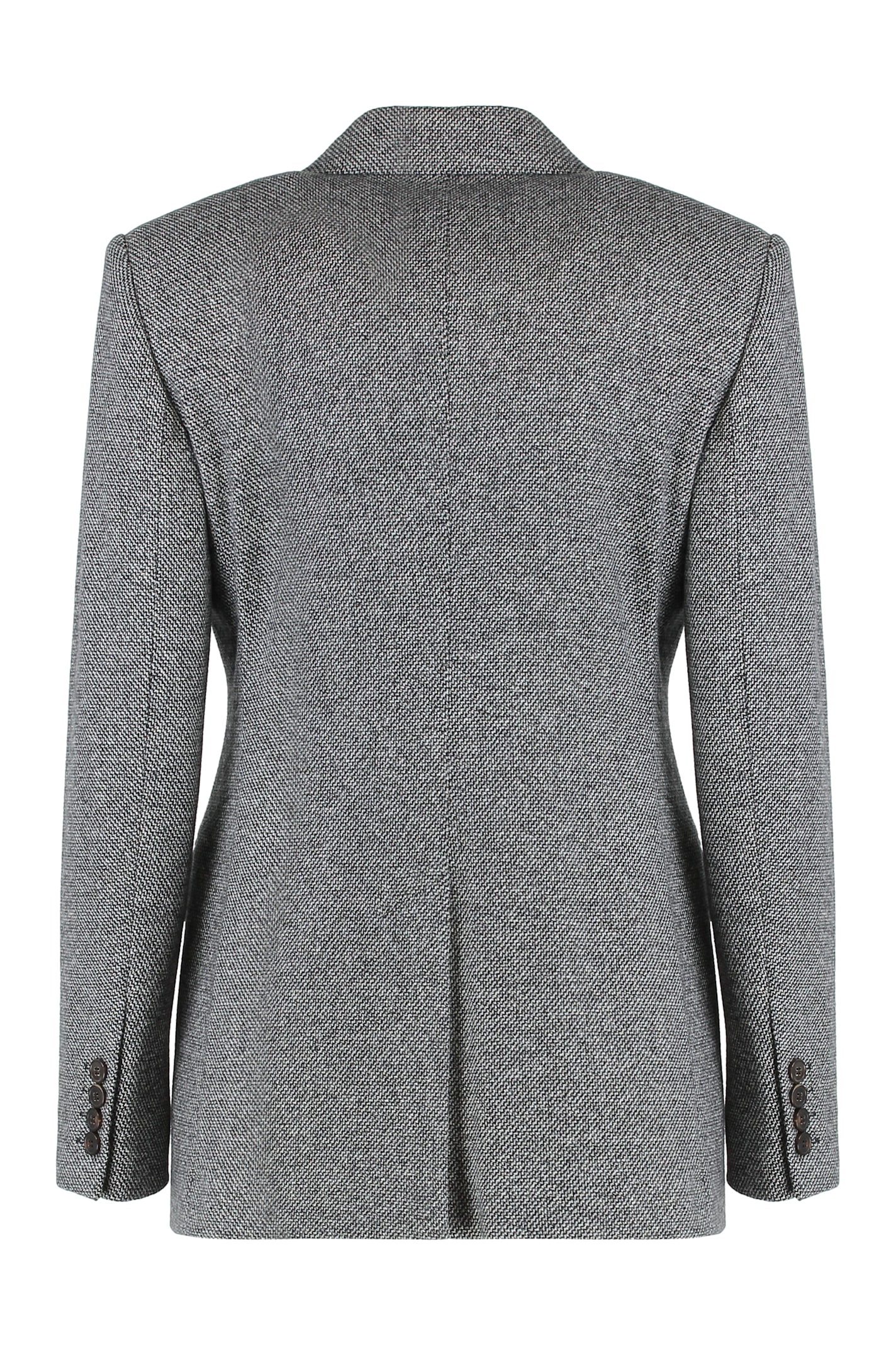 Max Mara Studio Double-breasted Blazer In Jersey In Gray