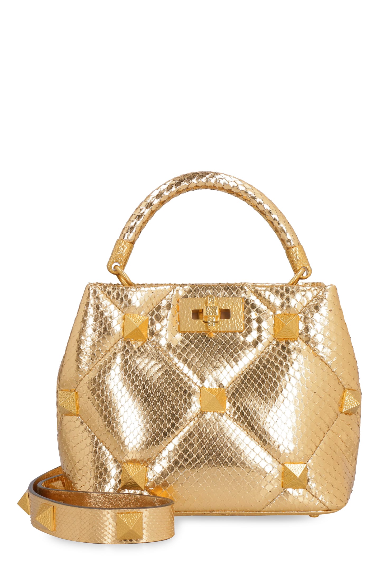 Valentino Garavani - Roman Stud Python Leather Handbag
