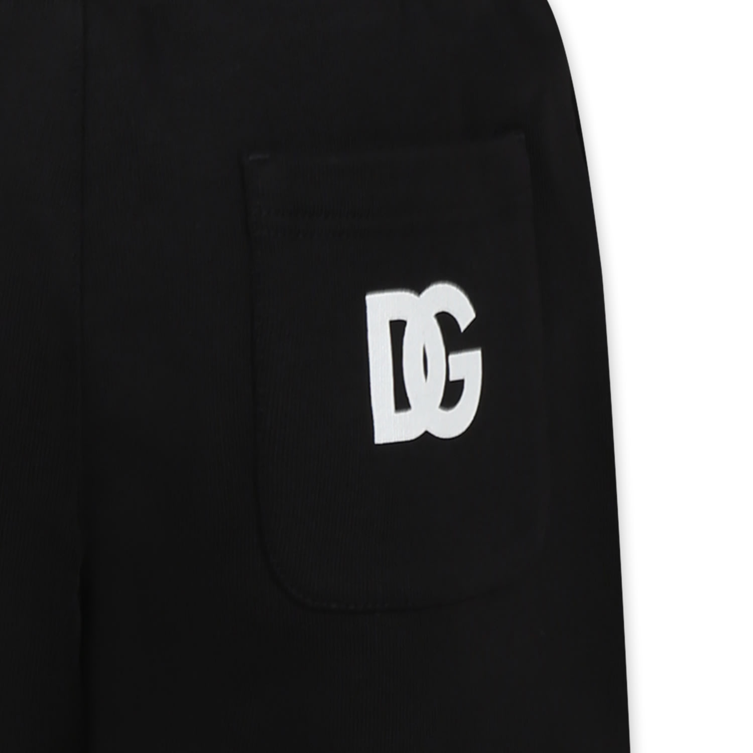Dolce & Gabbana Black Trousers For Kids With Logo In Black