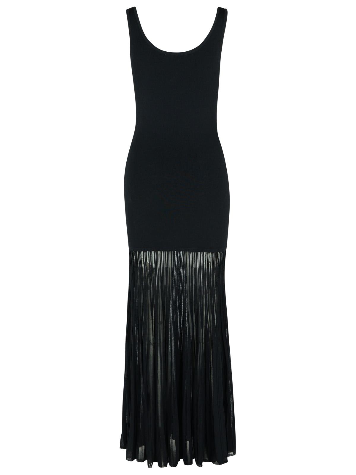 Michael Kors Sleeveless Sheer Maxi Dress In Black In Black