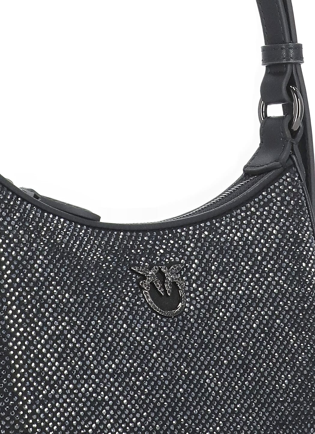 Pinko Half Moon Baby Shoulder Bag In Black