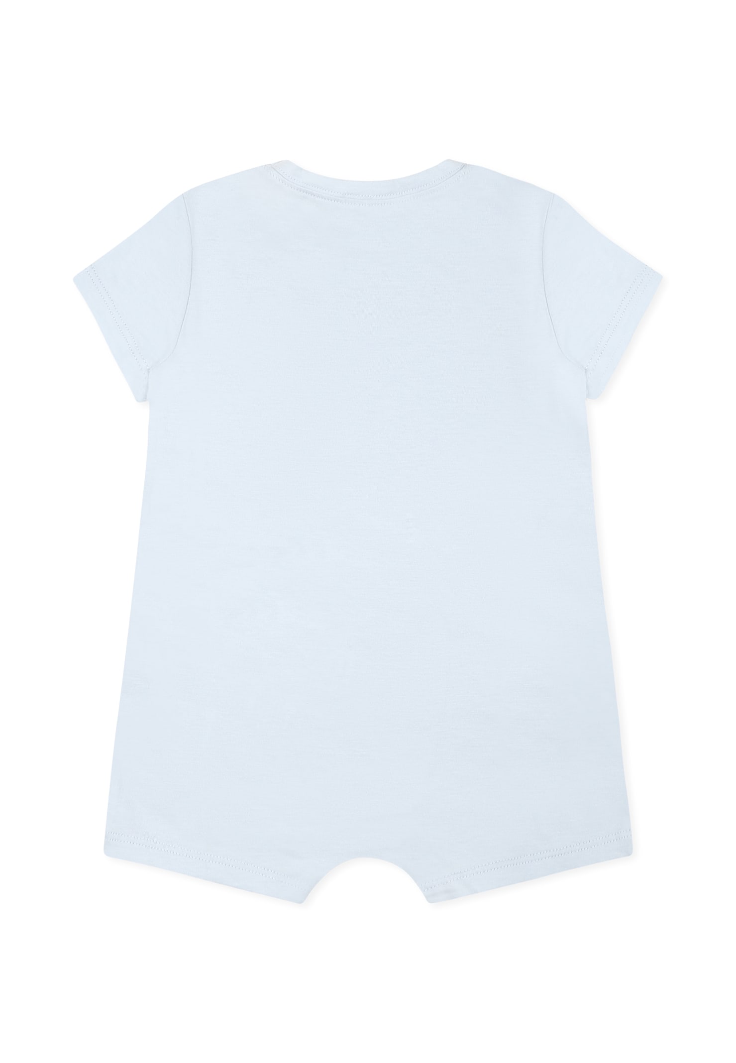 Shop Gucci Light Blue Romper Set For Baby Boy With Logo