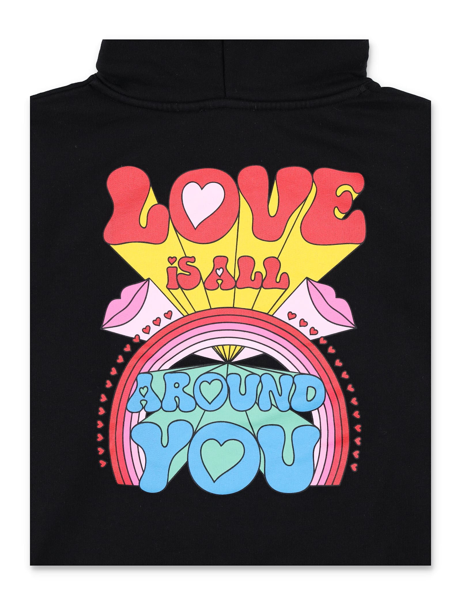 Stella Mccartney Black Sweatshirt With Print Love For Girl In Black