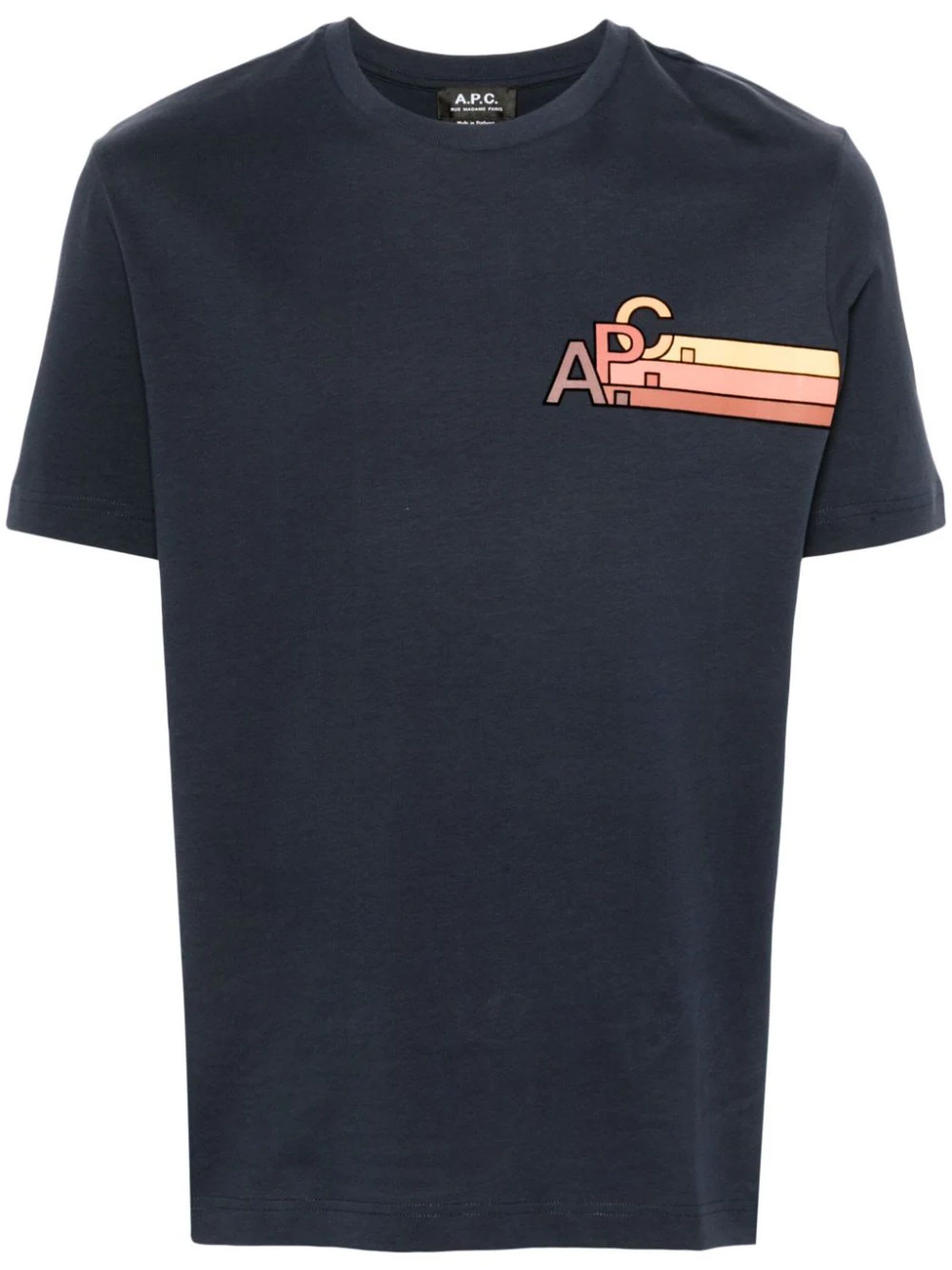 Apc A.p.c. T-shirts And Polos Blue In Black