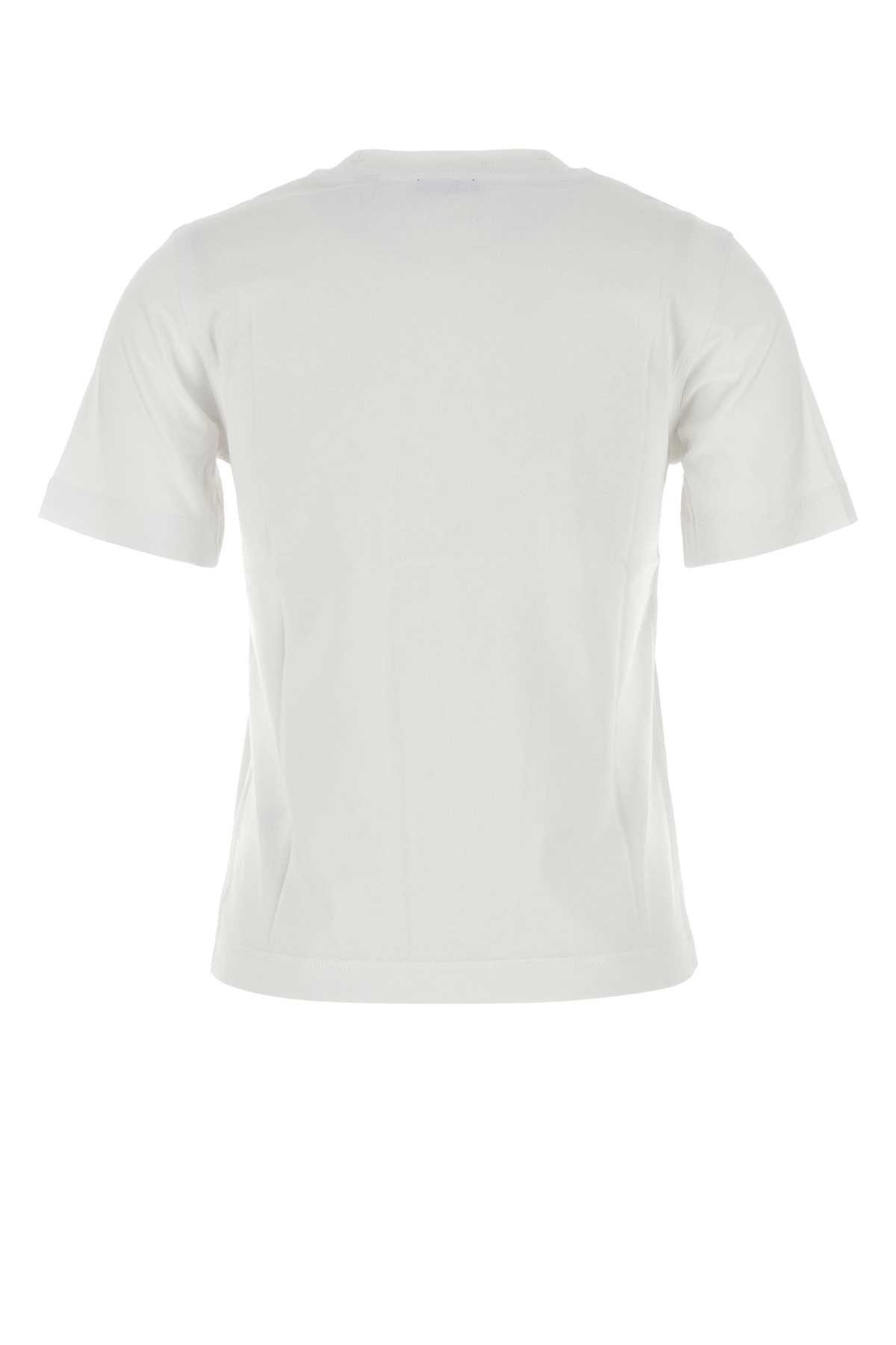 Shop Burberry White Cotton T-shirt