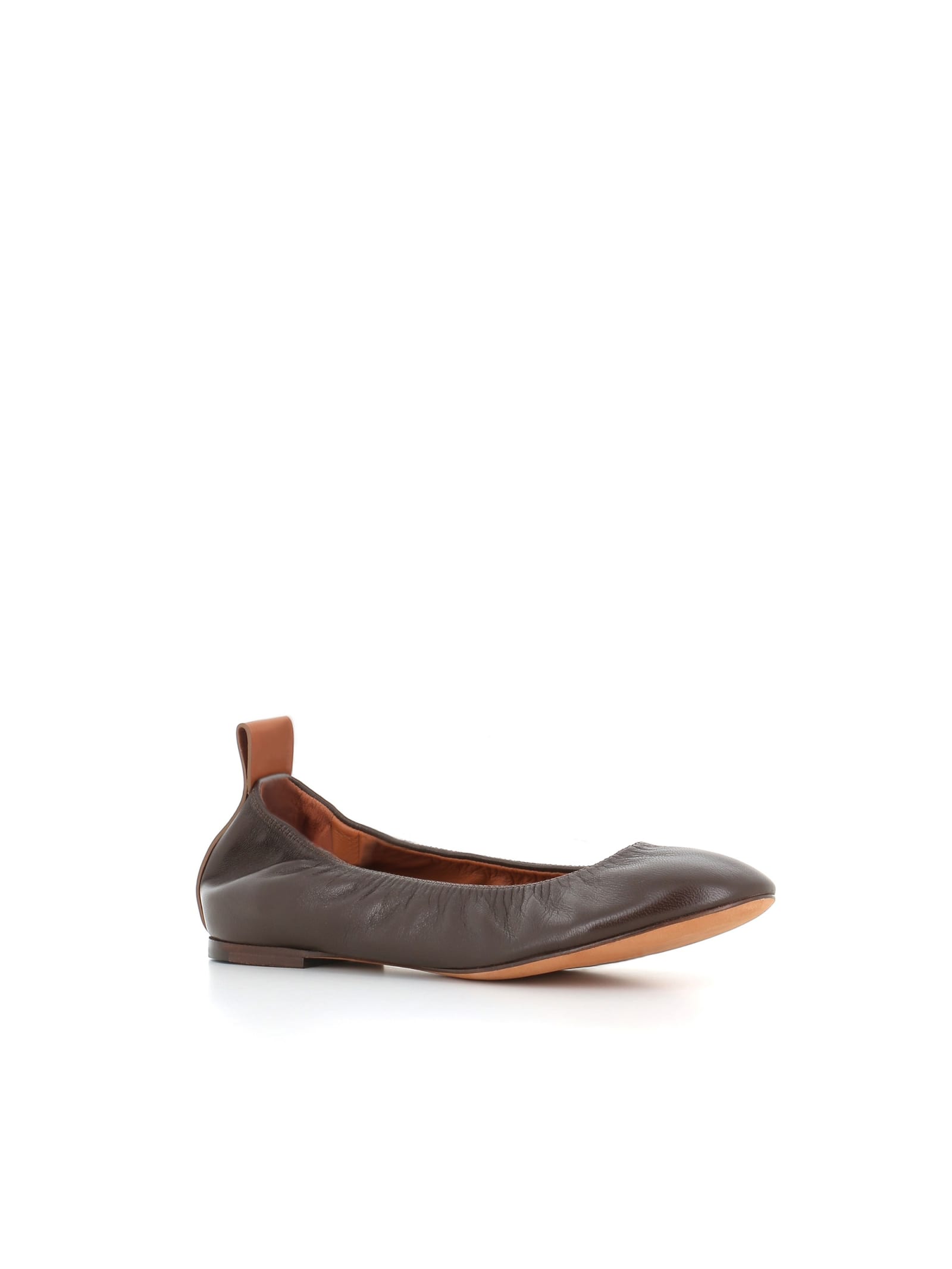 Shop Lanvin Ballerina In Brown