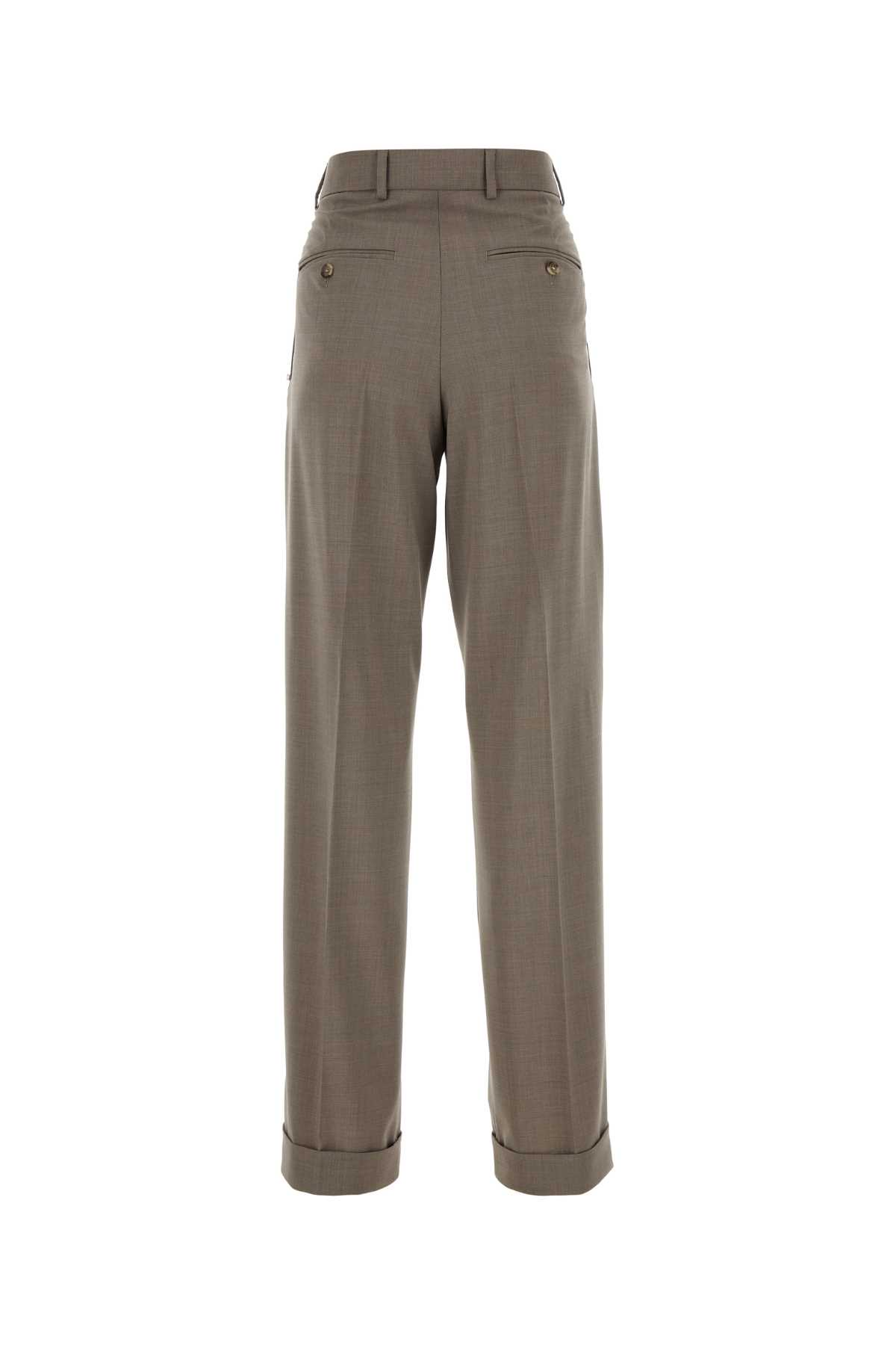 Shop Sportmax Cappuccino Wool Ferito Pant In Tortora