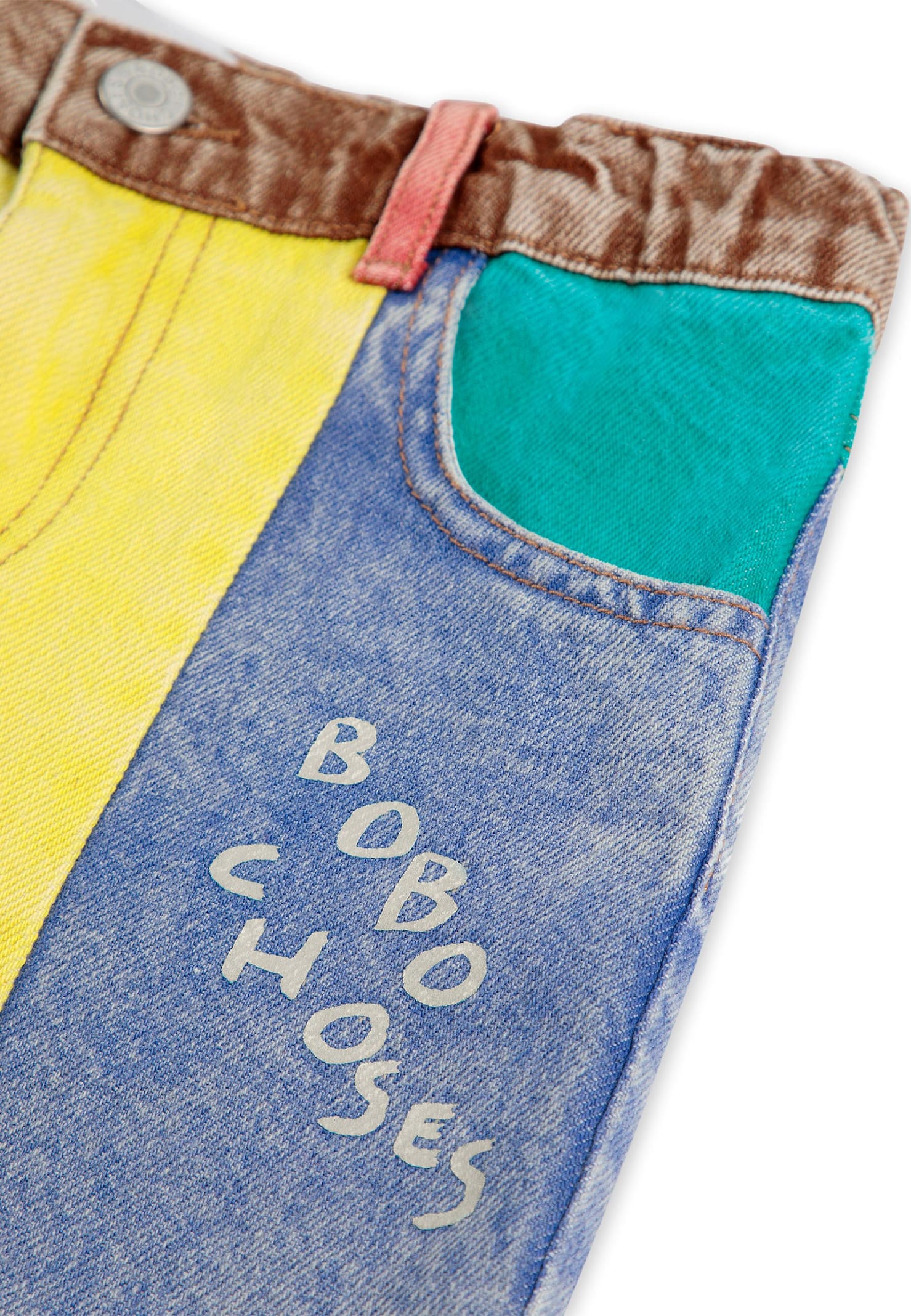 Bobo Choses Multicolor Jeans For Kids With Logo In Multicolor