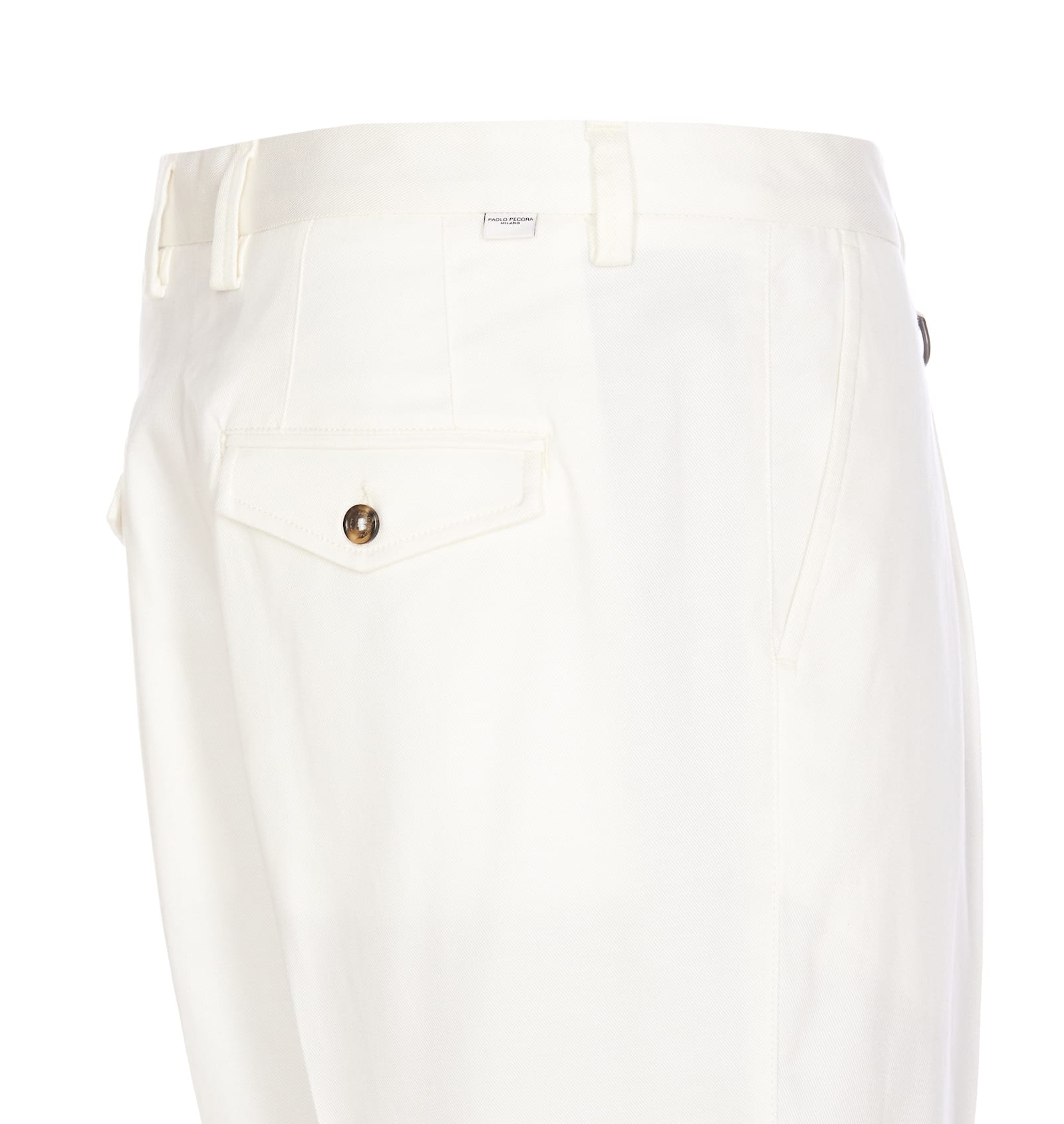 Shop Paolo Pecora Pants In White