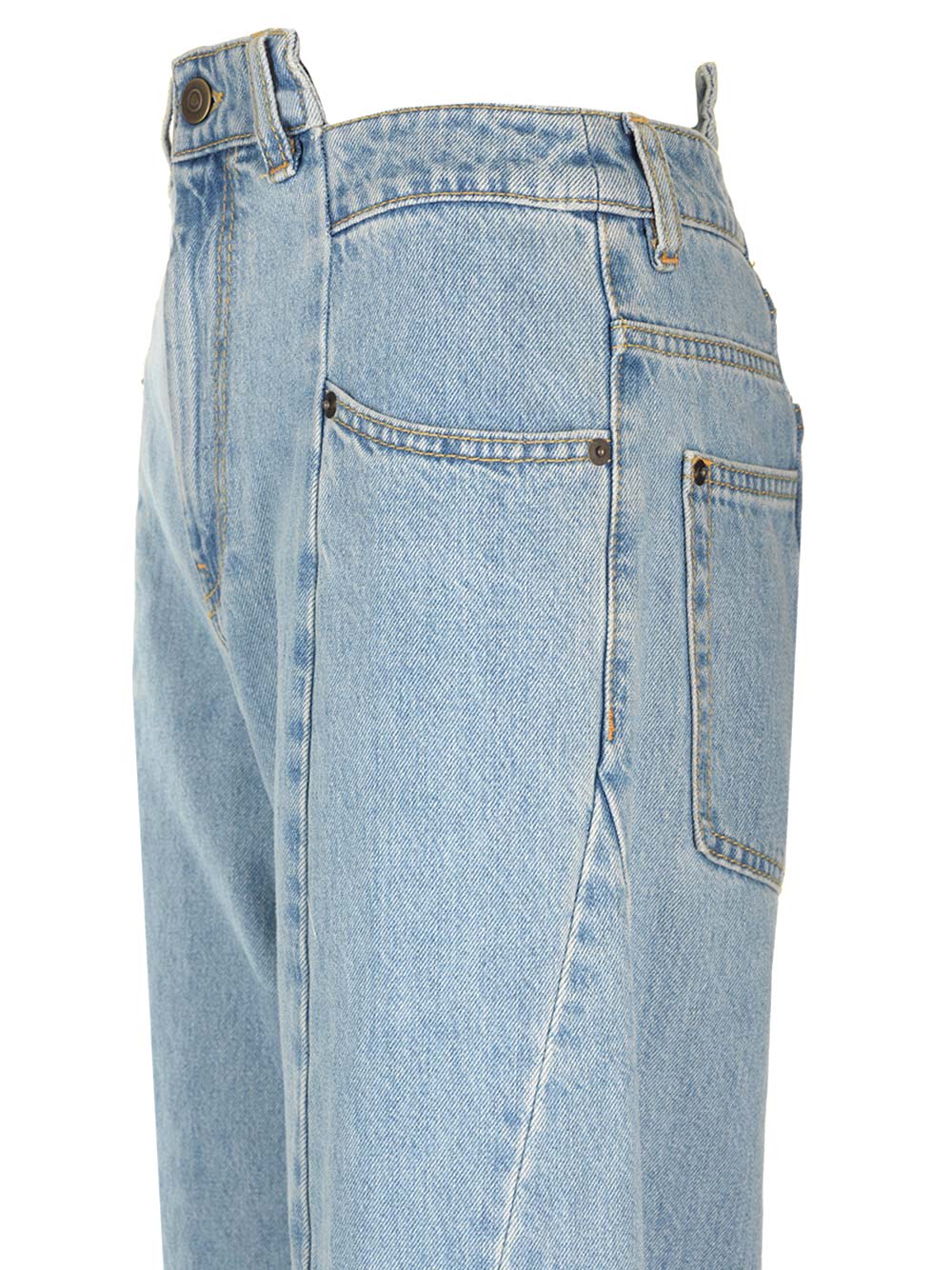 Shop Maison Margiela Straight Buttoned Jeans In 966