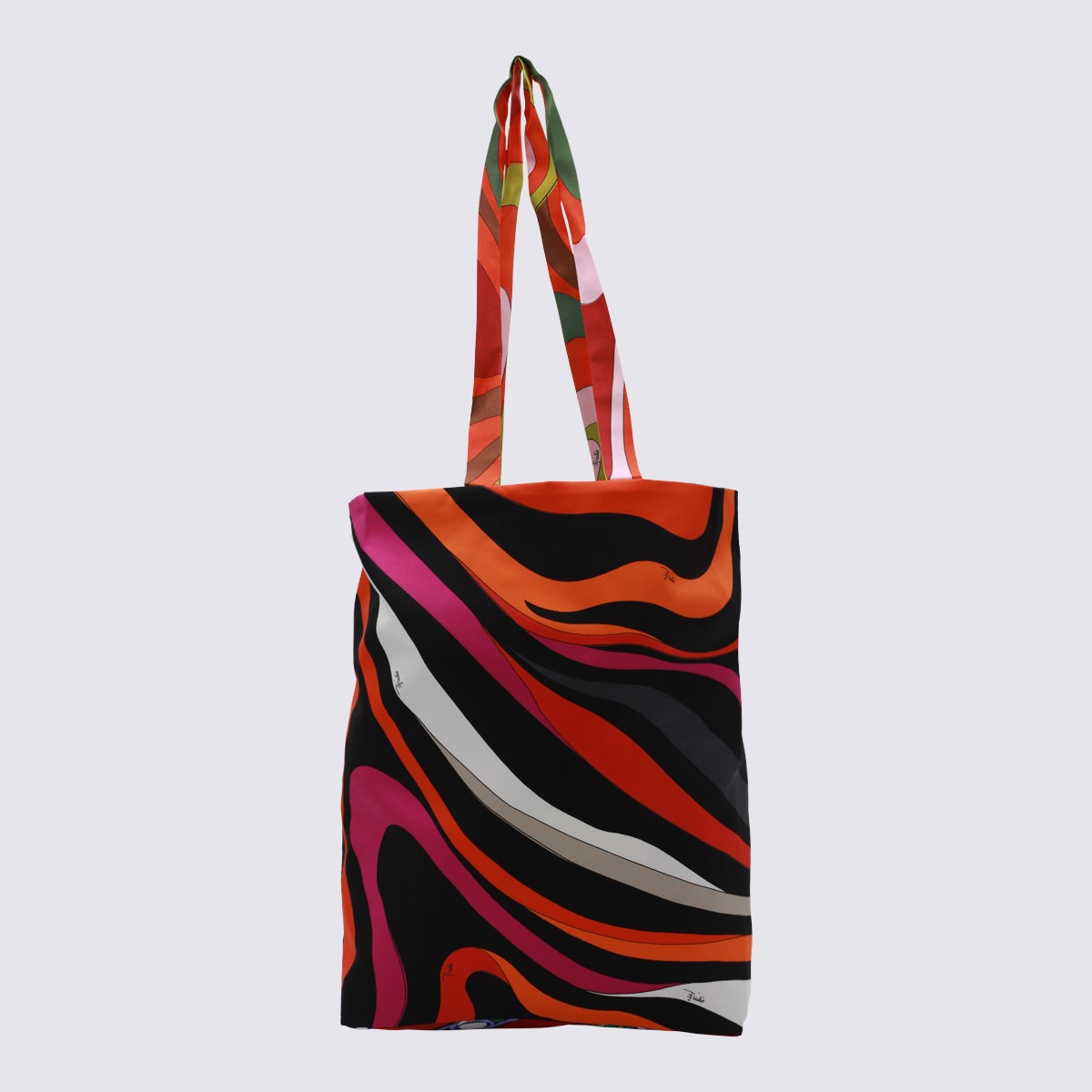 Pucci Multicolor Silk Tote Bag In Multicolour
