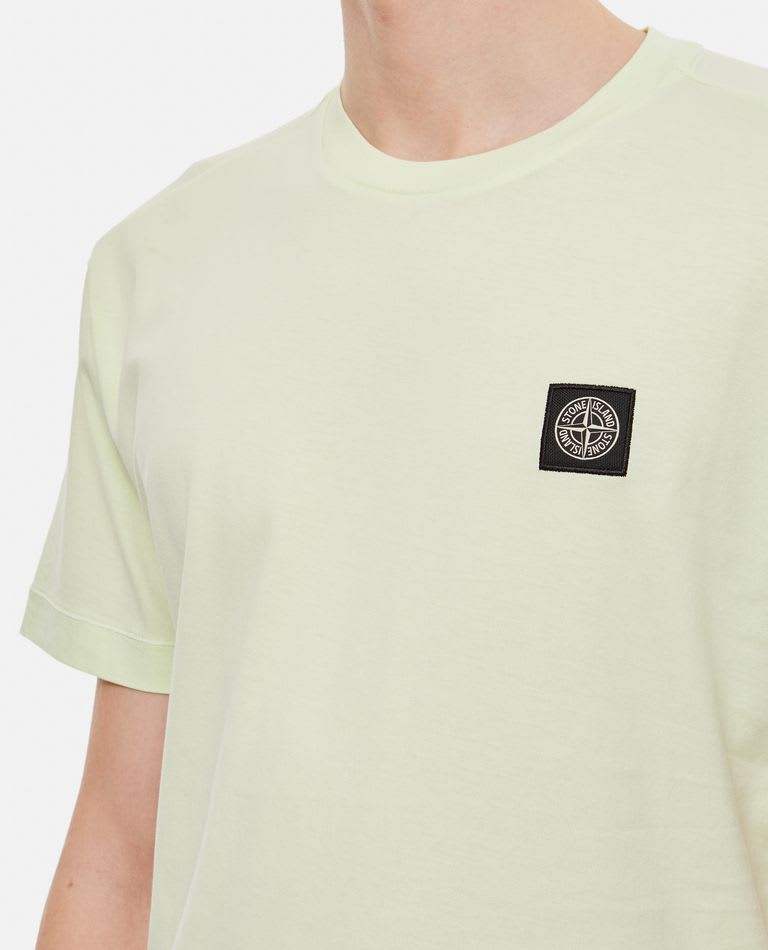 Shop Stone Island Basic Logo T-shirt In Green