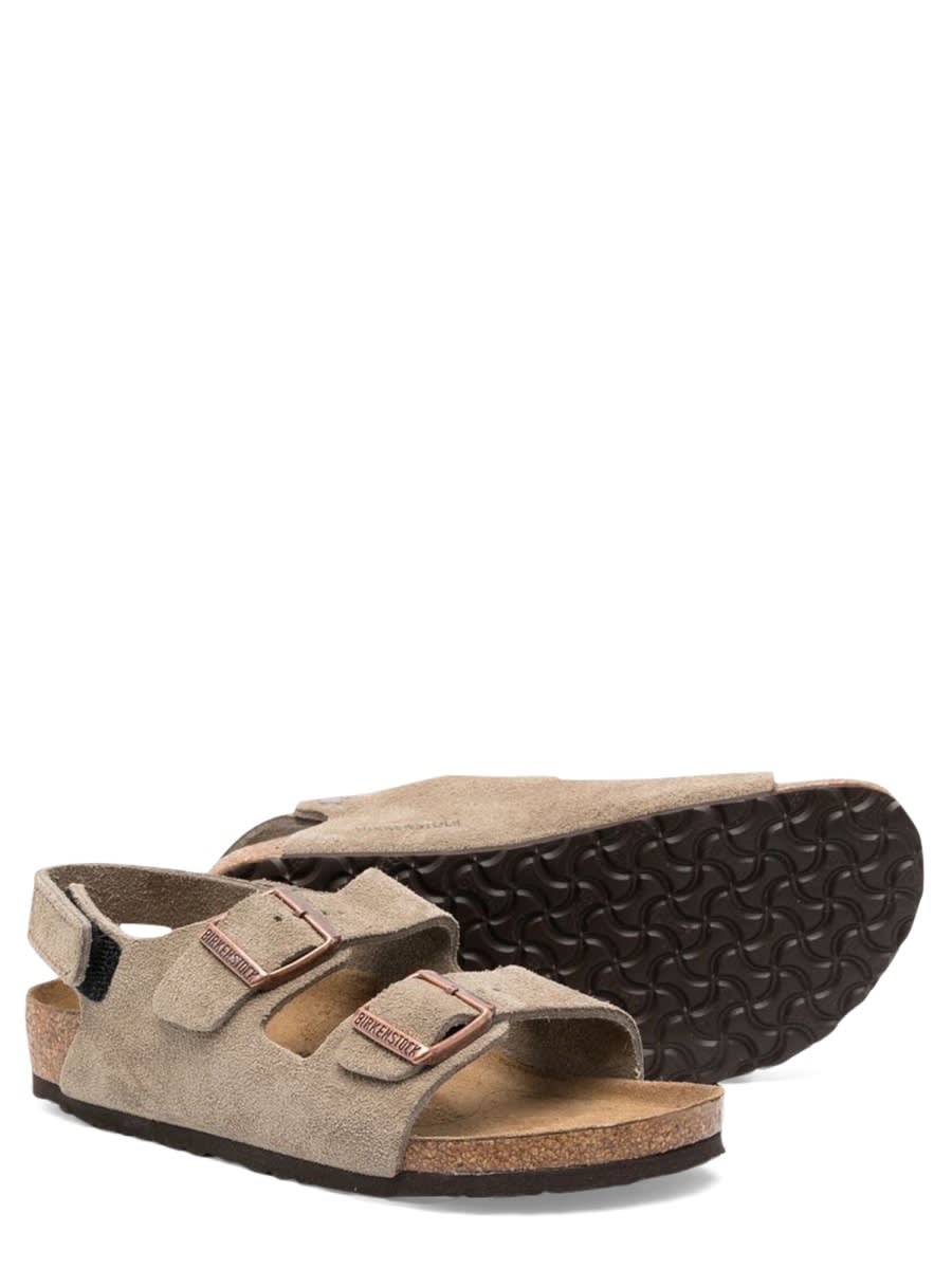 Shop Birkenstock Milan Hl Kids In Brown