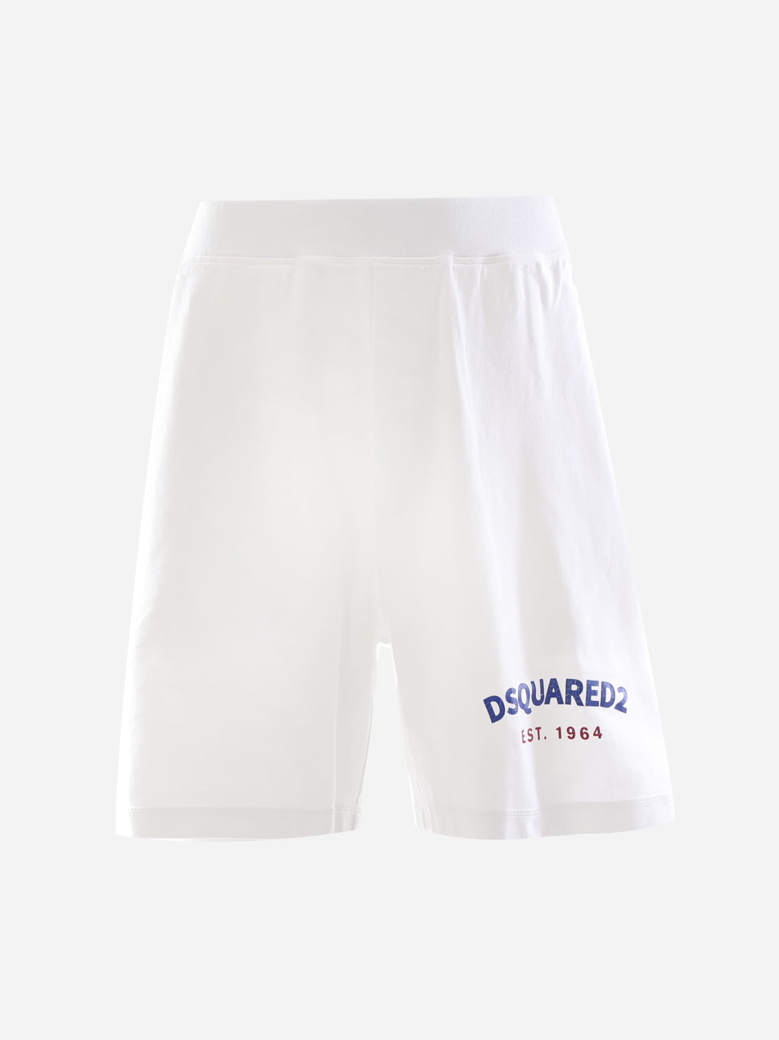 DSQUARED2 COTTON SHORTS WITH LOGO PRINT,S71MU0622 S23851100