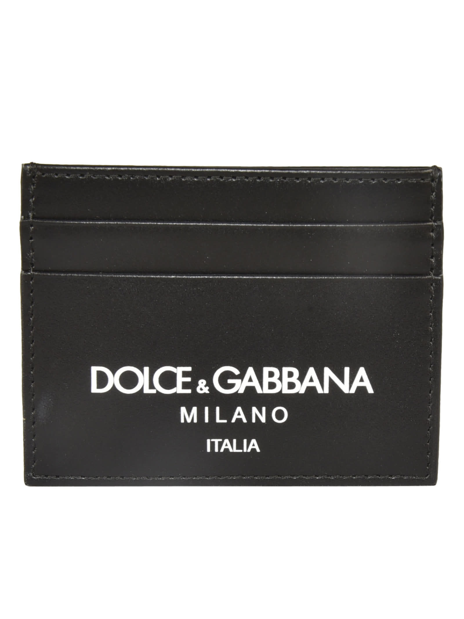 Shop Dolce & Gabbana Logo Embossed Card Holder In Dg Milano