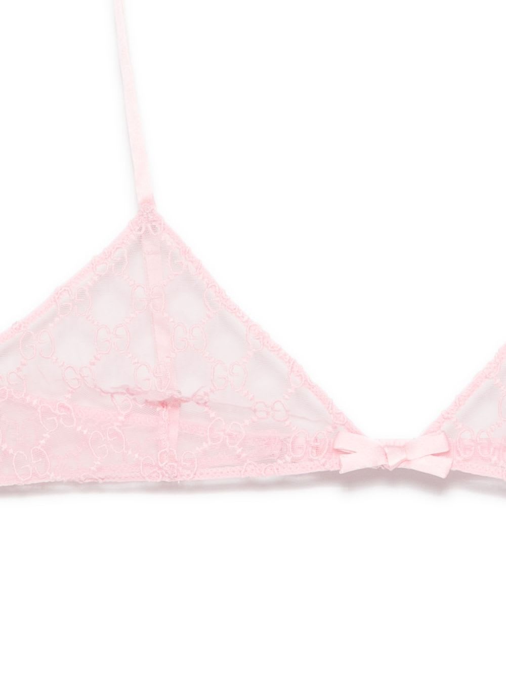 Gucci Women Gg Tulle Bra In Pink