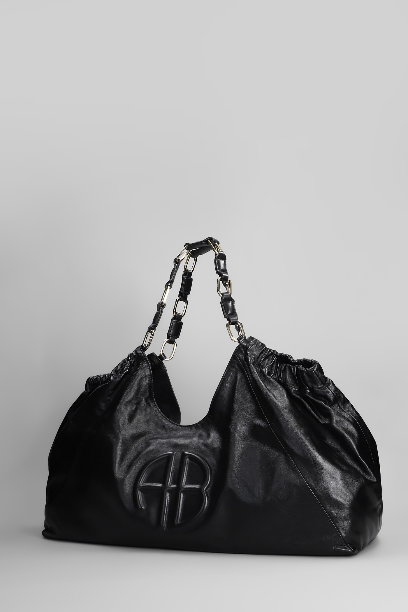 Shop Anine Bing Kate Tote In Black Leather