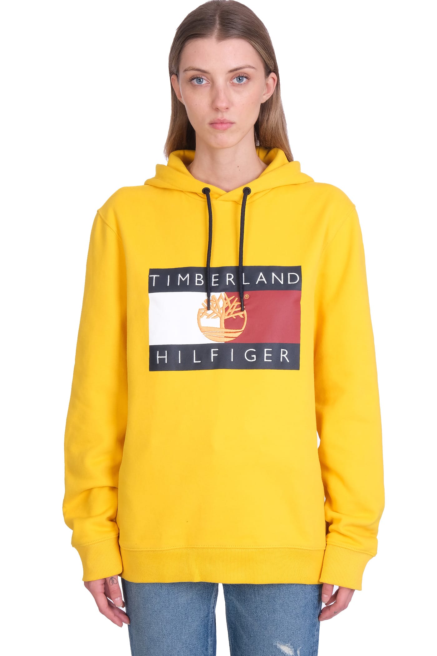 Timberland Sweatshirt In Yellow Cotton