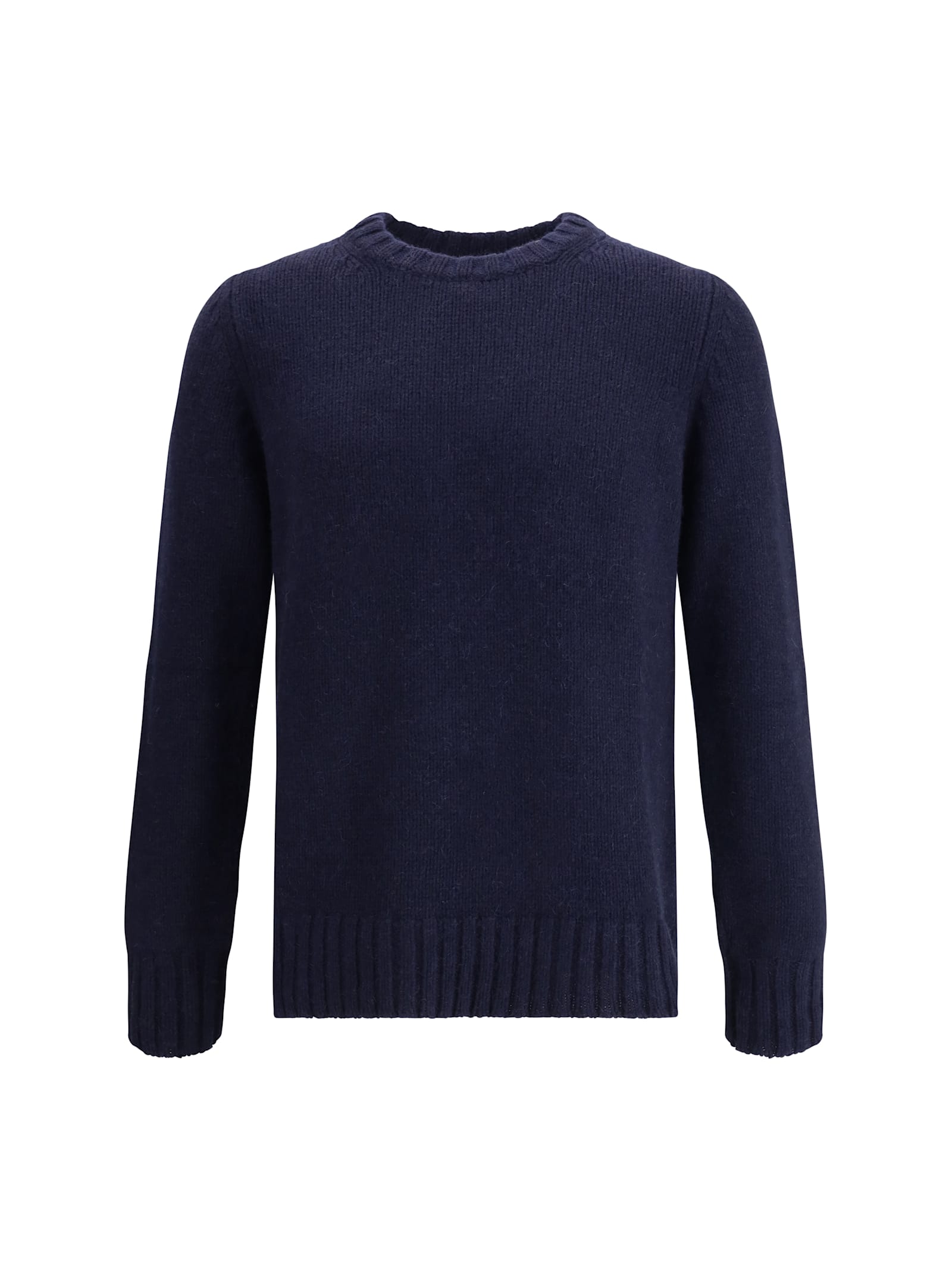Aragona Crewneck Wool Sweater In Blue