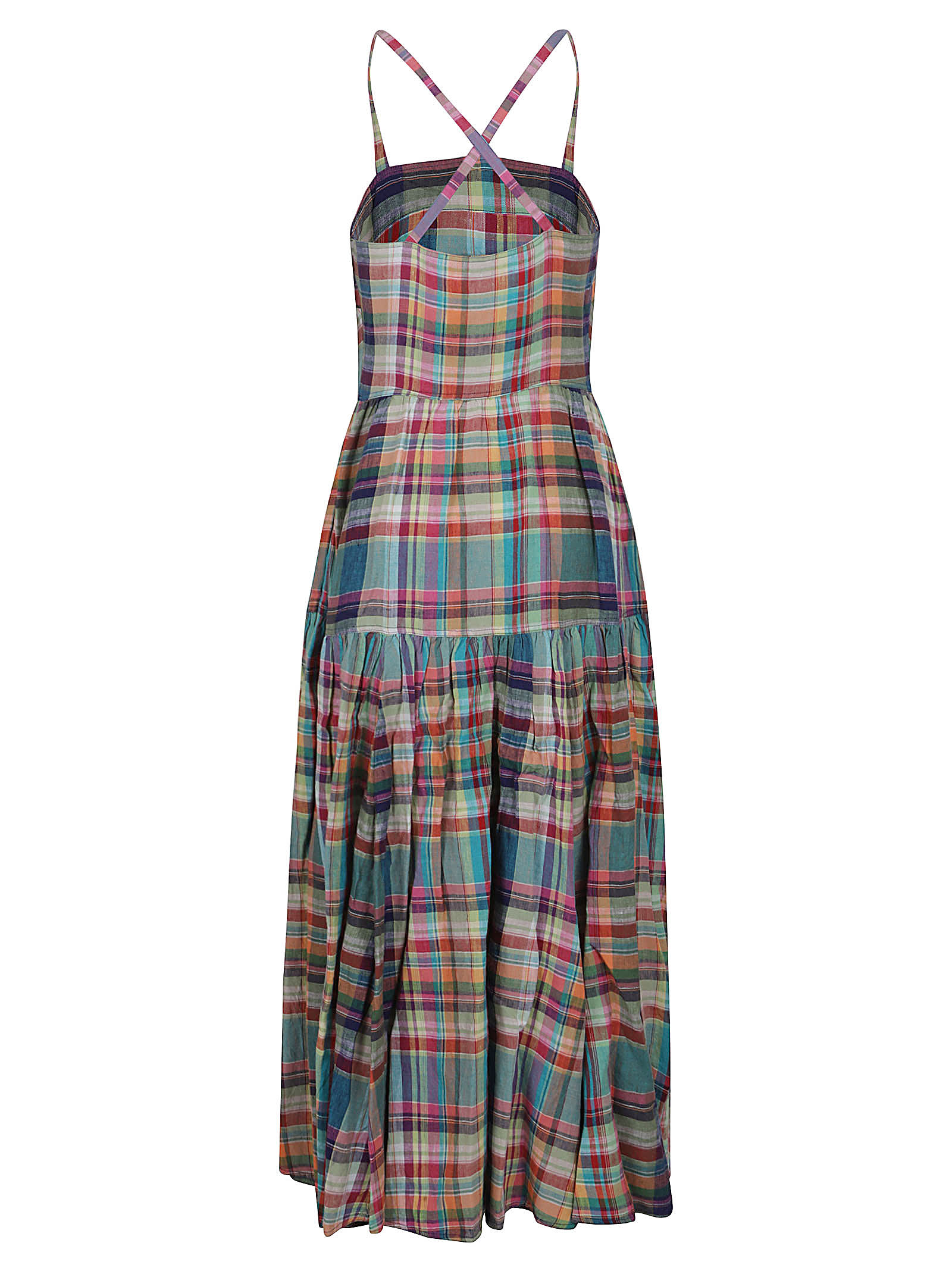 Shop Polo Ralph Lauren Sl Uki Dr-sleeveless-day Dress In Multi Plaid