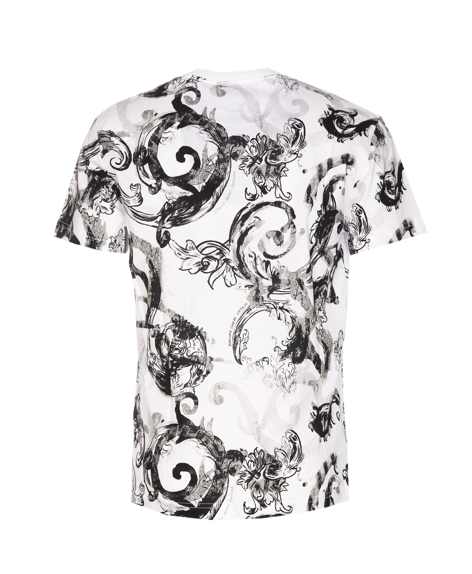 Shop Versace Jeans Couture T-shirt Watercolour Couture In White