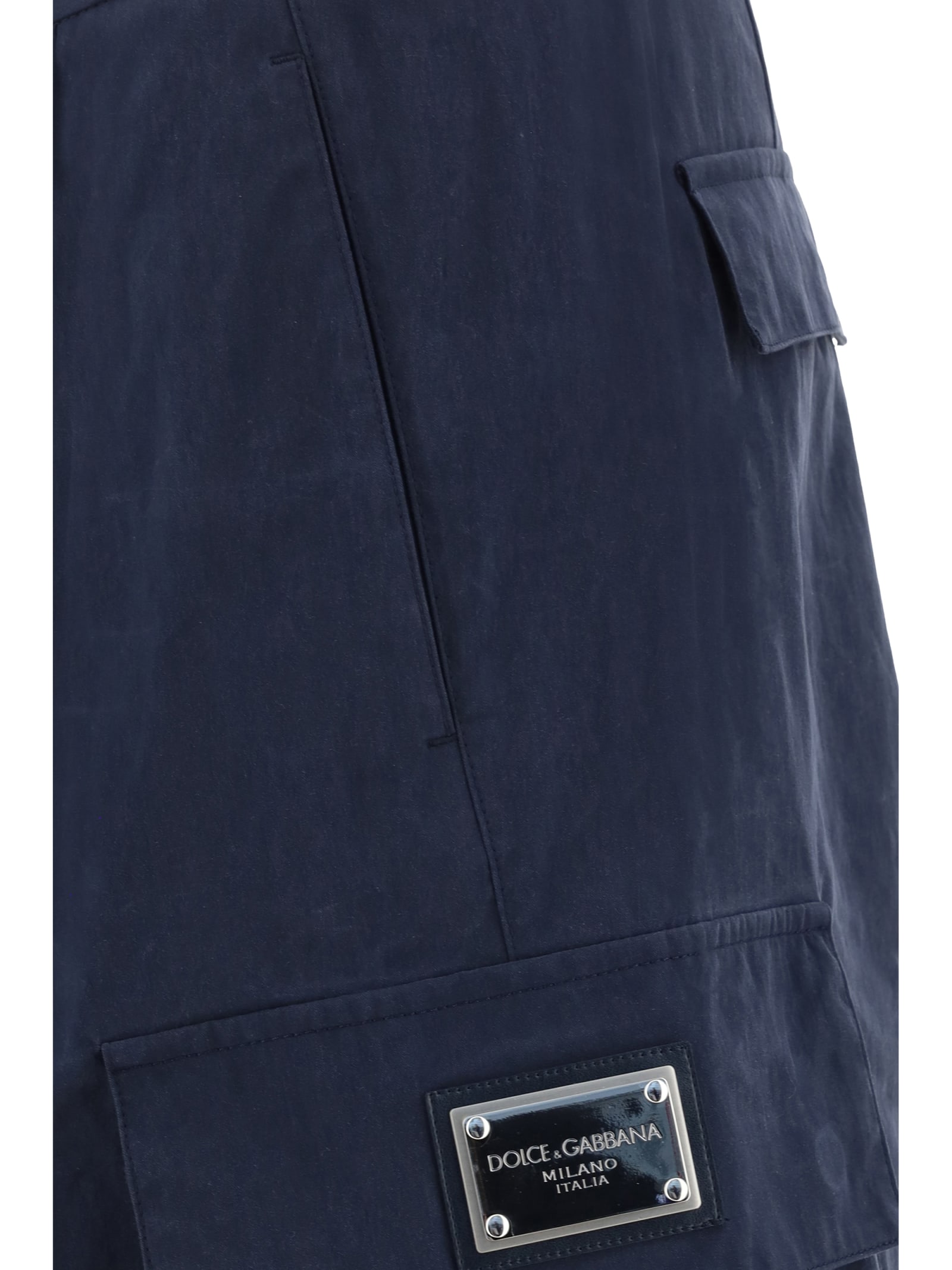 Shop Dolce & Gabbana Cargo Pants In Blu Scuro