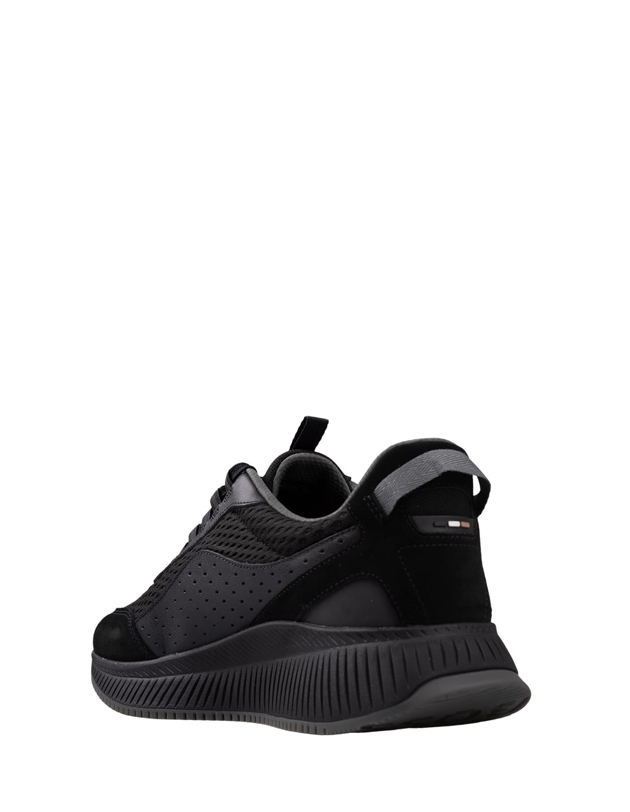 Shop Hugo Boss Black Ttnm Evo Sneakers In Suede And Leather And Mesh With Fishbone Sole