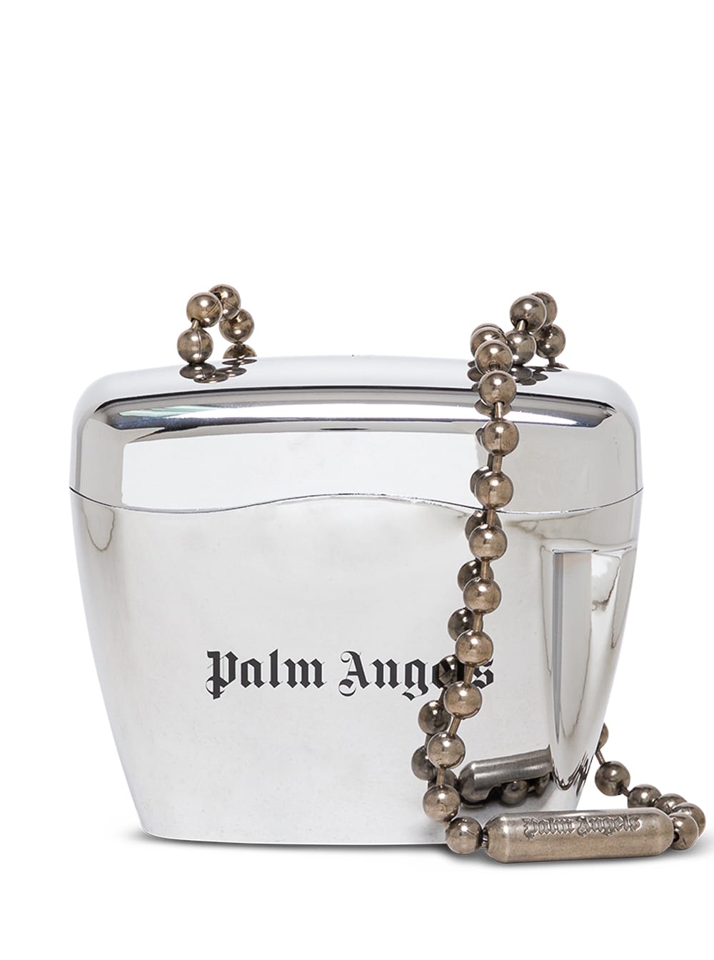 Palm Angels Padlock Silver Colored Crossbody Bag With Logo