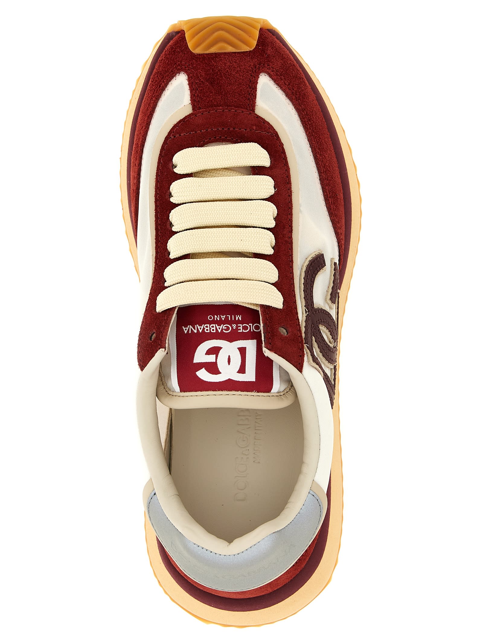 Dolce & Gabbana Sneaker Bassa Dragon+crosta+vi Bianco/bianco Sneakers Bordeaux In Multi