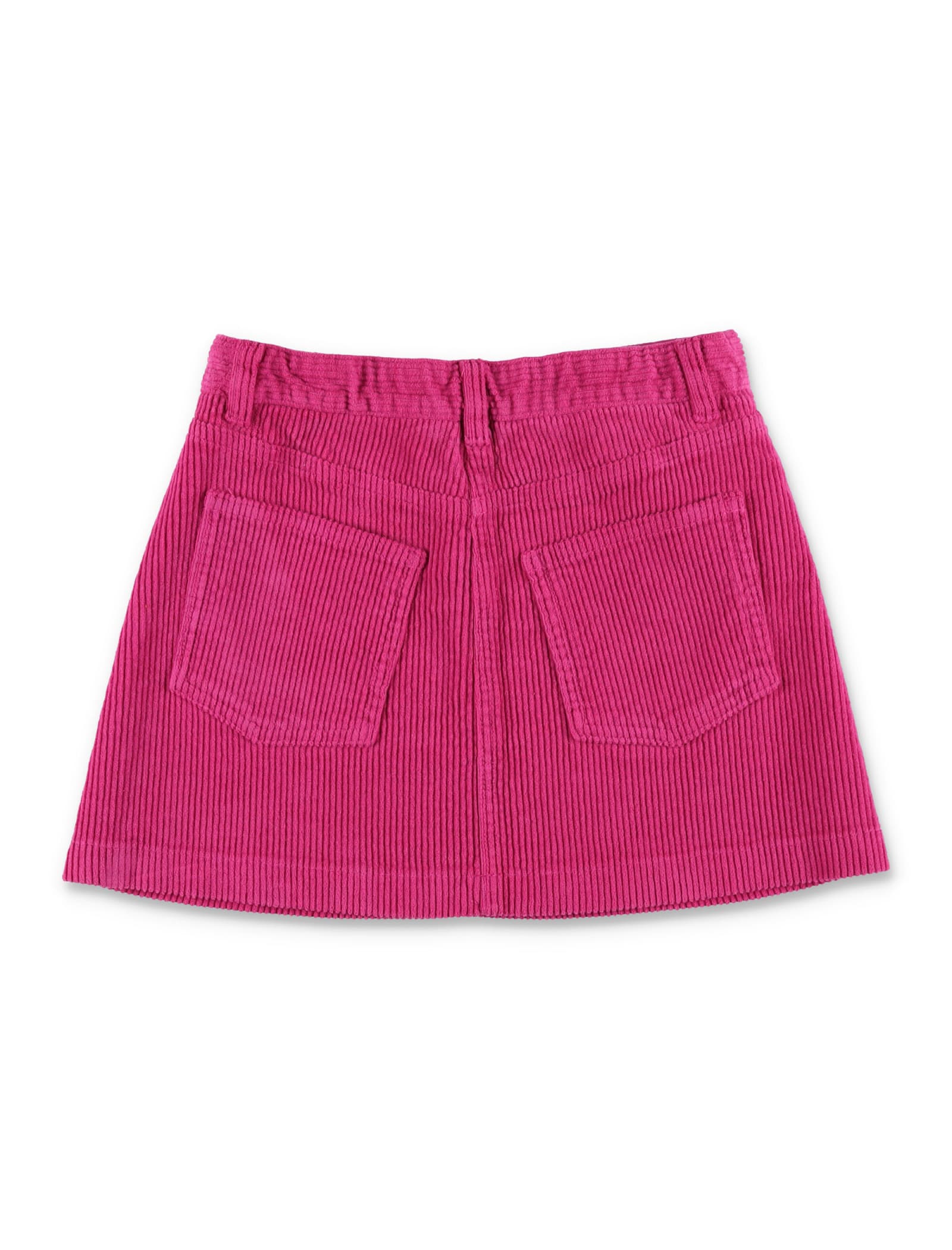 Shop Il Gufo Ribbed Skirt In Fuxia