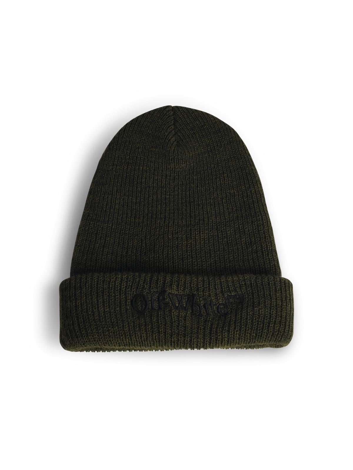 Shop Off-white Bookish Green Wool Beanie