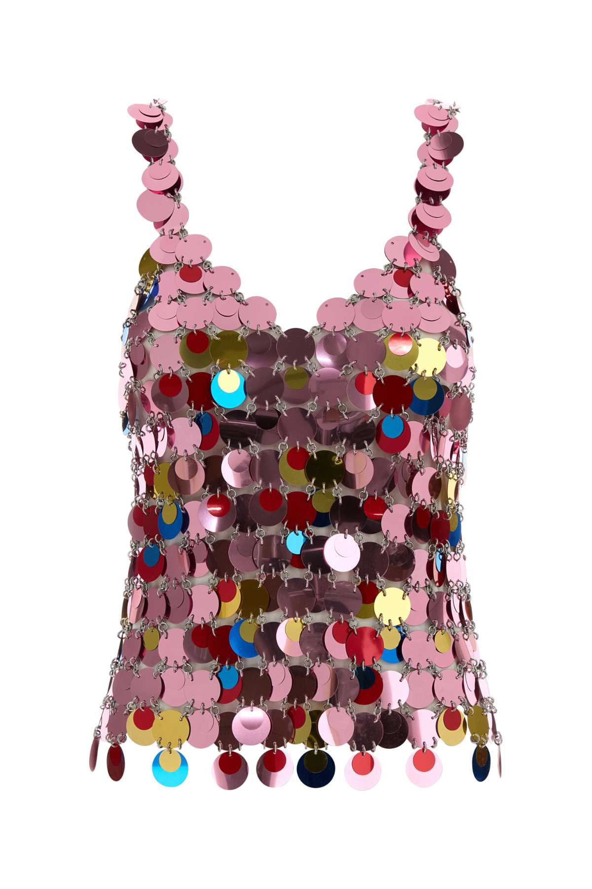 Multicolor Maxi Sequins Top