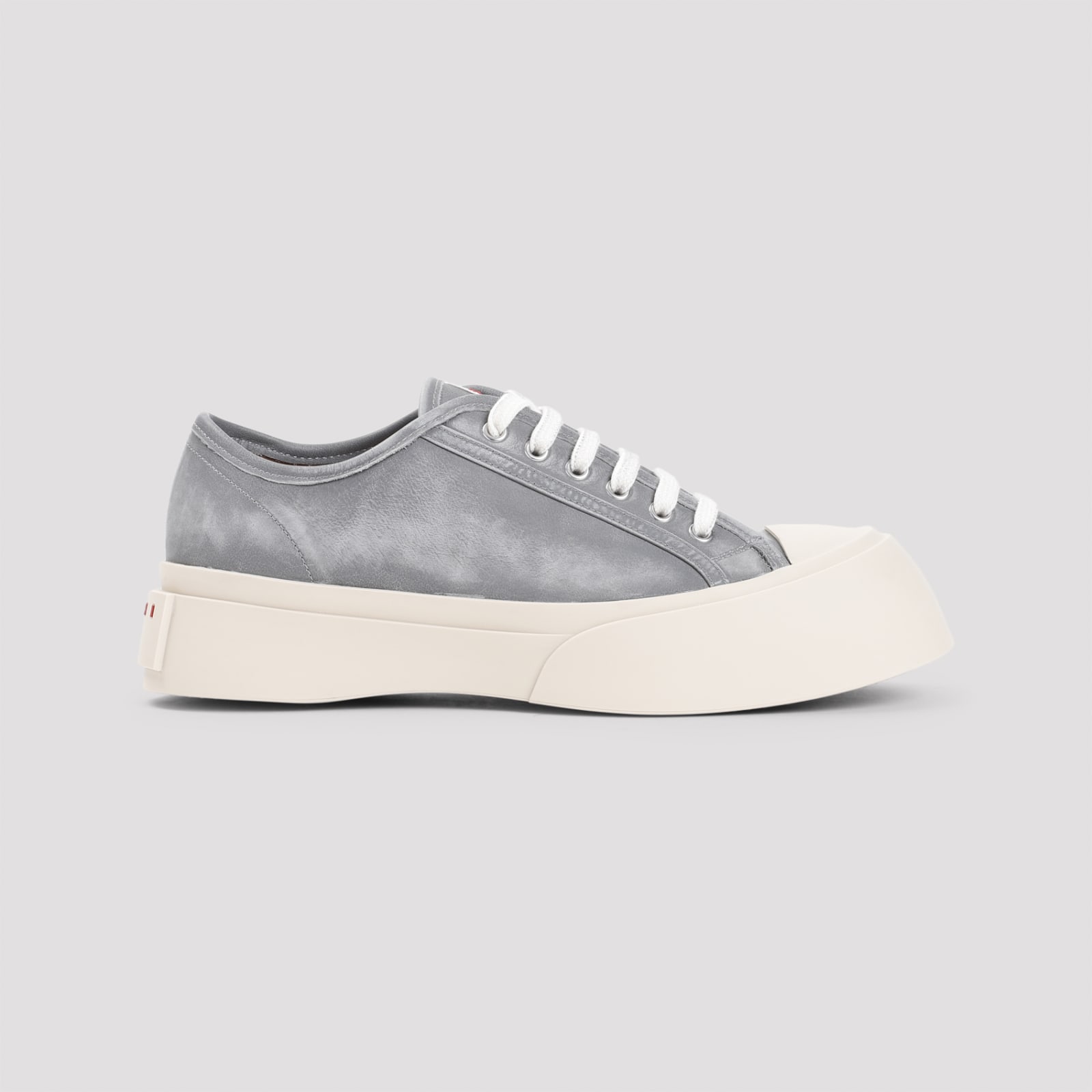 Shop Marni Silver Sneakers In Antique Silver