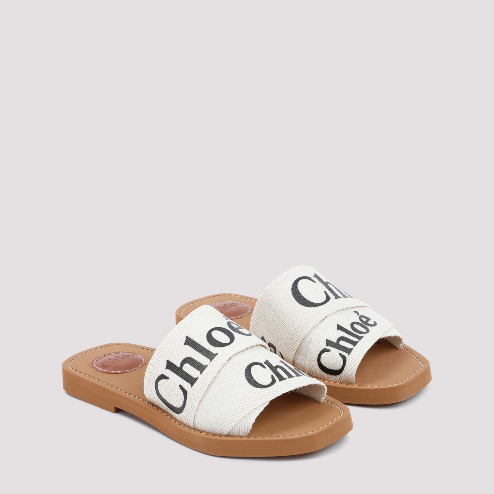 Shop Chloé Woody Open-toe Sandals In White