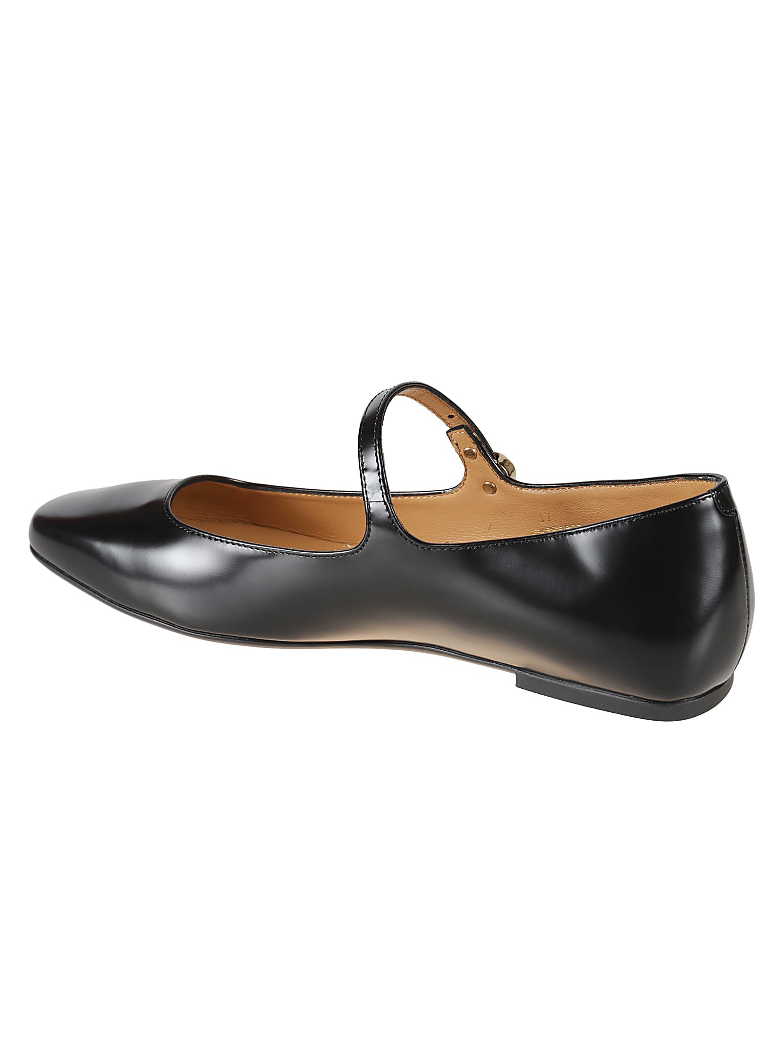 Shop Tod's Ankle Strap Ballerinas In Black