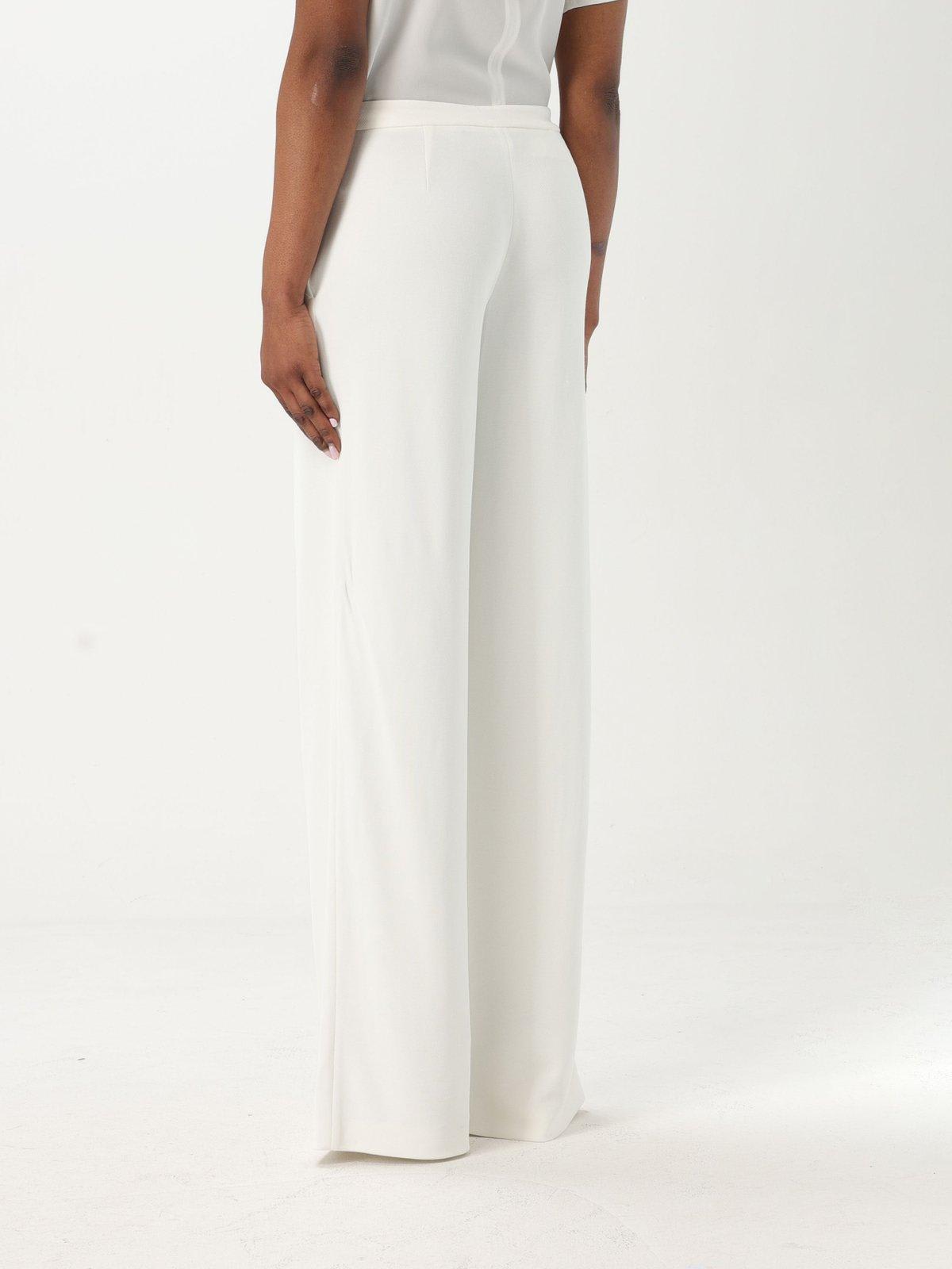 EMPORIO ARMANI ICON COMPACT PIQUÉ PALAZZO TROUSERS