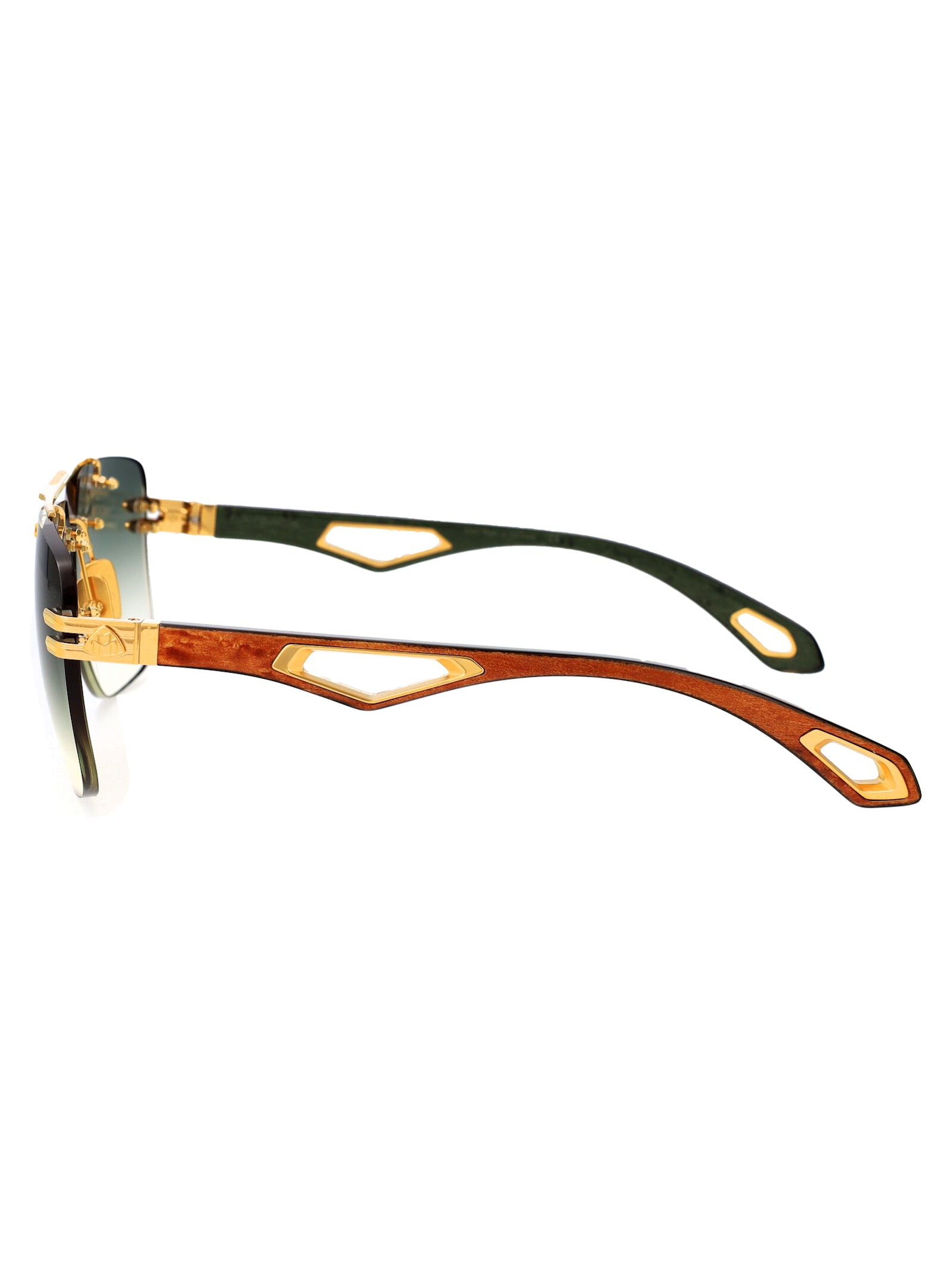 Shop Maybach Eyewear The President I Sunglasses In Gold Green