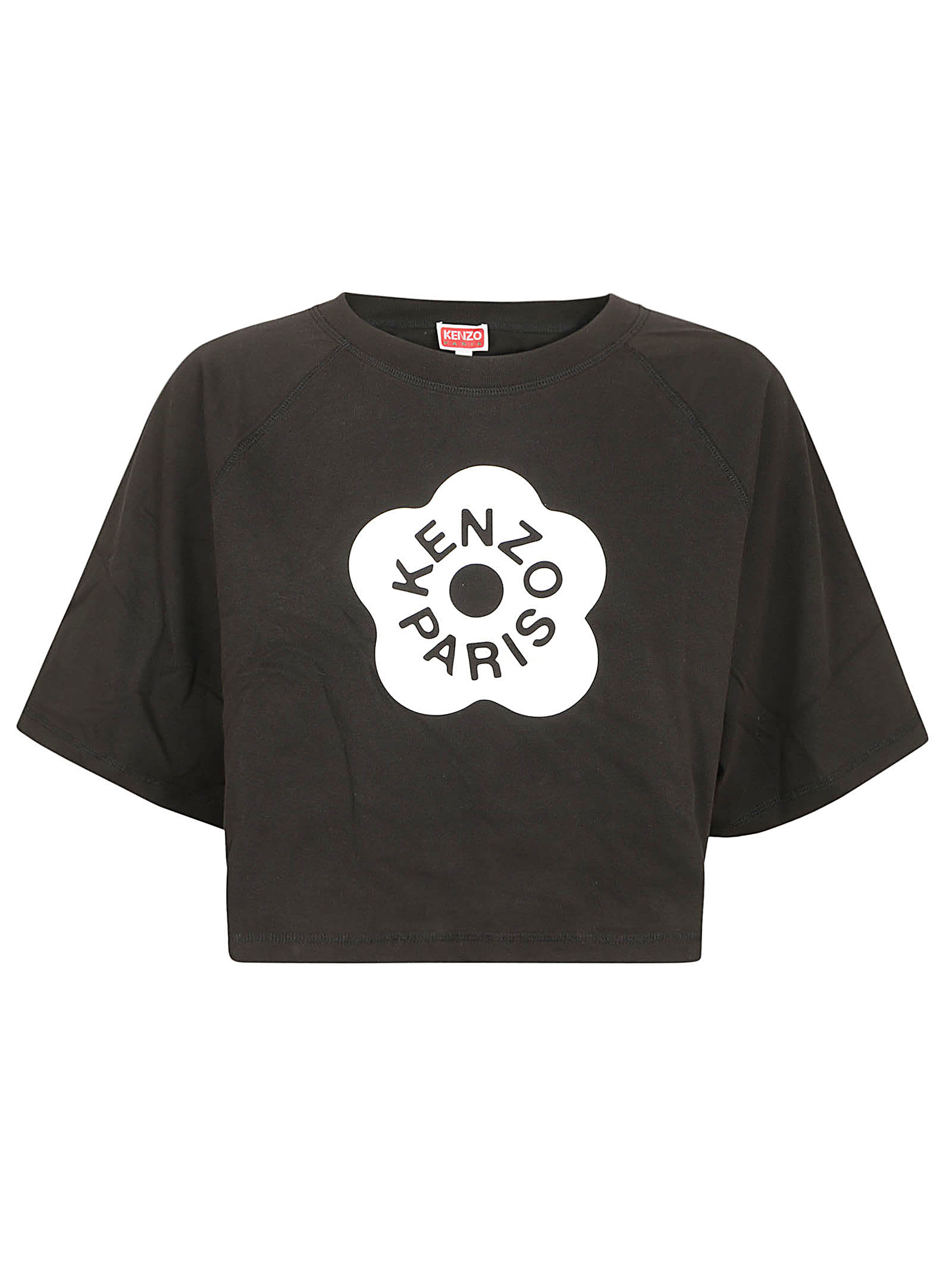 Shop Kenzo Boke 2.0 Cropped Boxy T-shirt In J Black