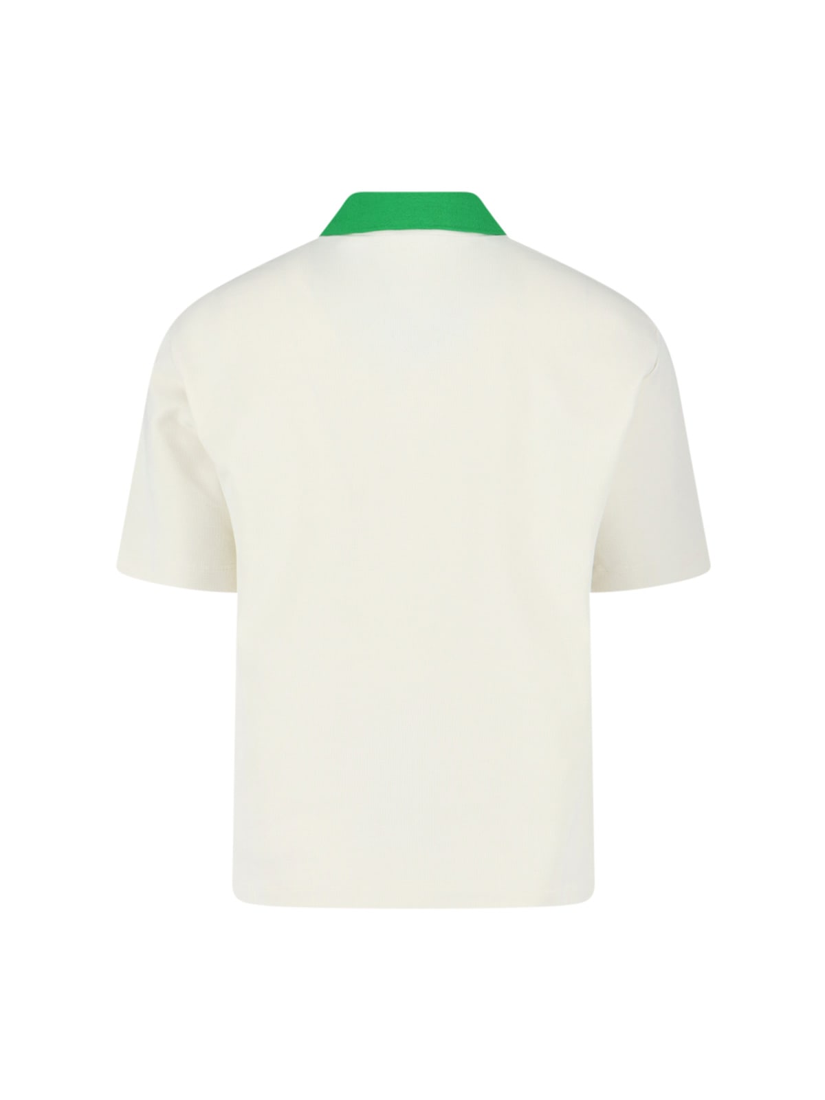 Marni Cotton Blend Polo Shirt With Contrasting Collar In White