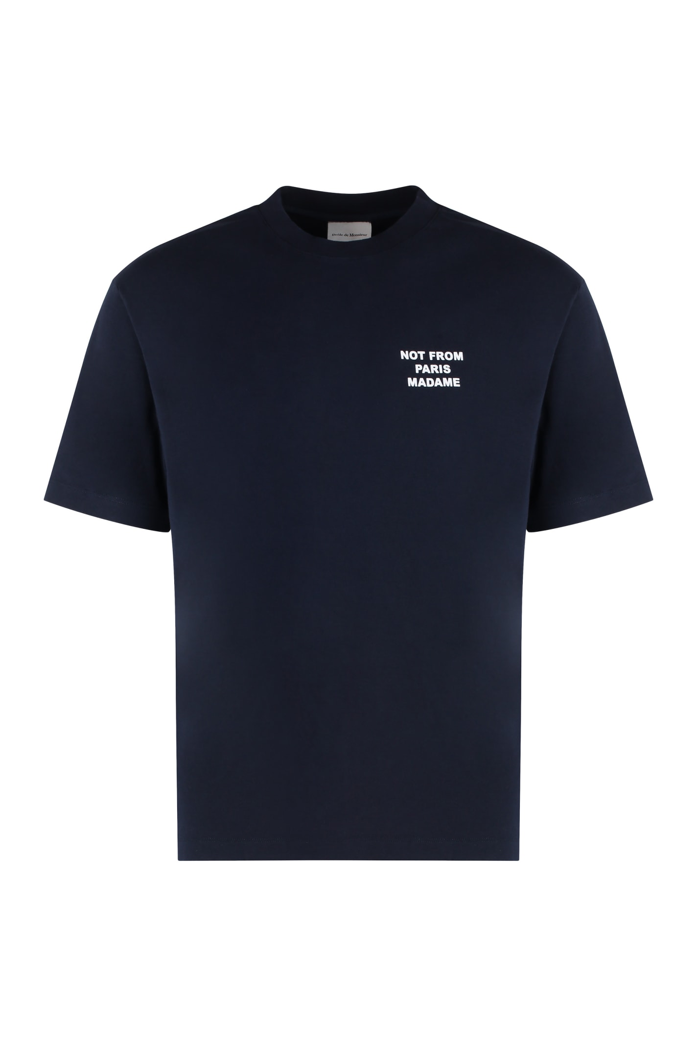 Slogan Cotton Crew-neck T-shirt