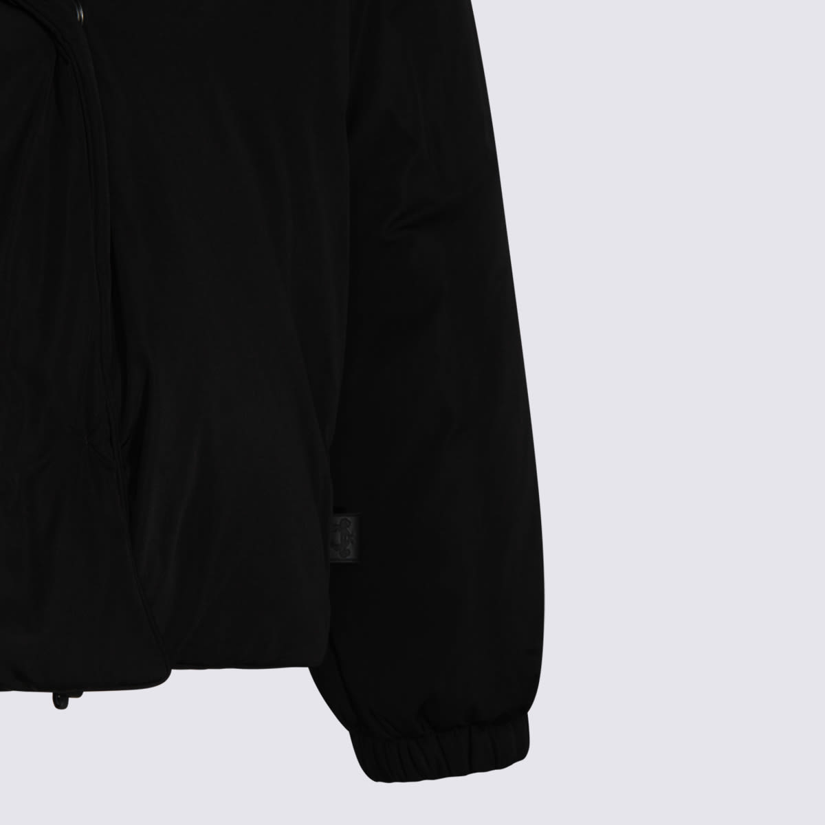 Moschino Quilted Down Jacket Wide Collar In Black