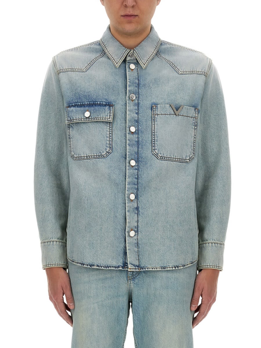 Shop Valentino Denim Shirt