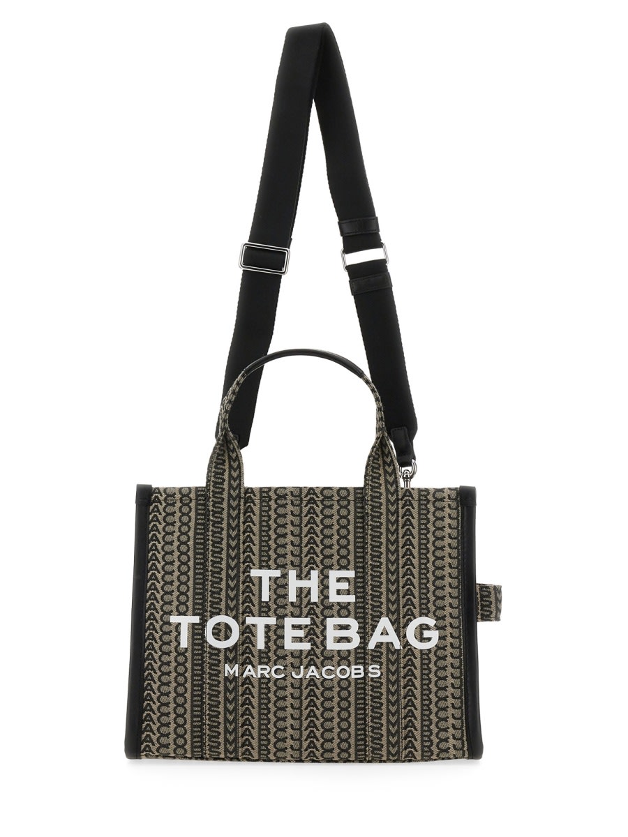 Shop Marc Jacobs The Monogram Medium Tote Bag In Beige